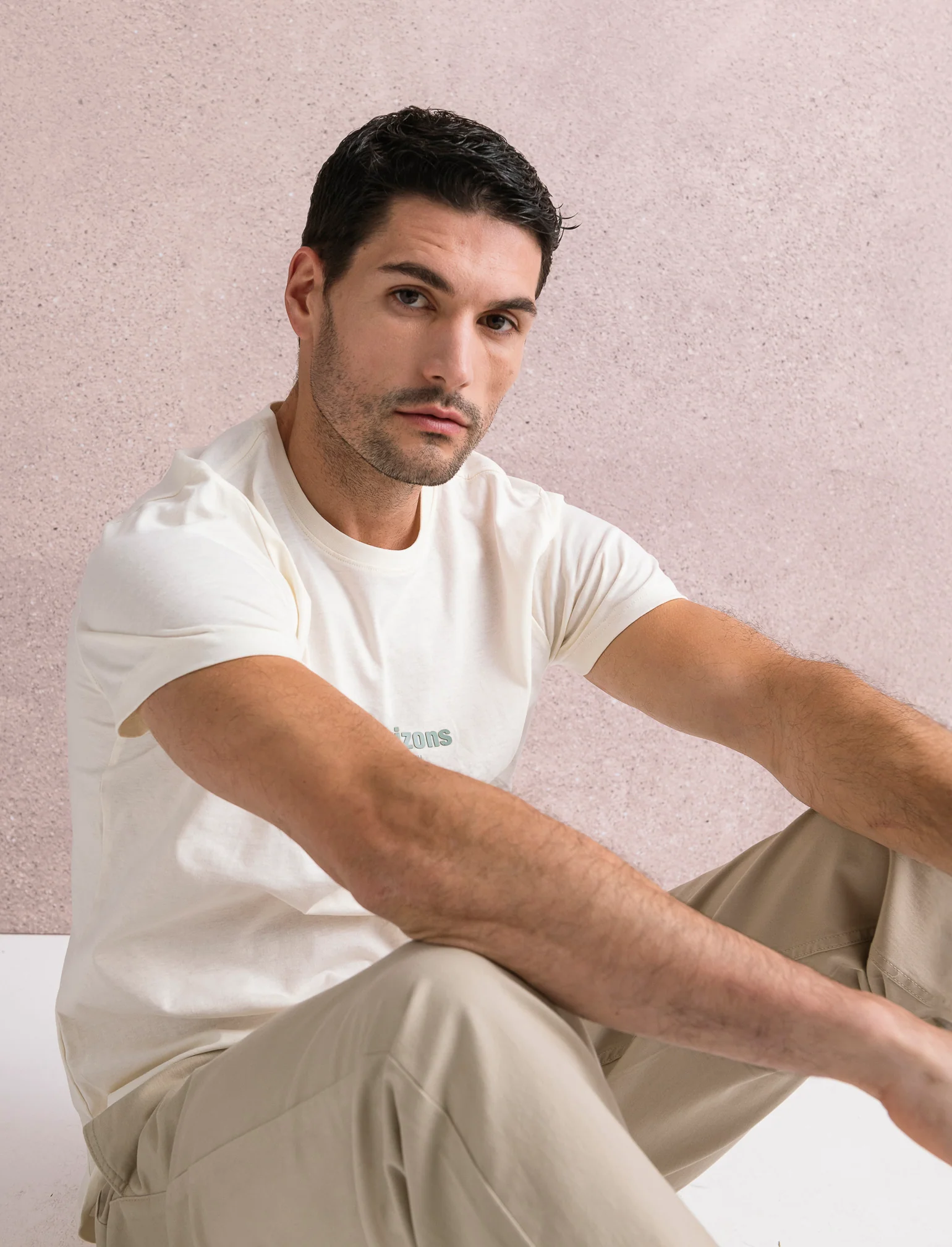 PANTALONI CON VITA JOGGER - Beige - Image 3