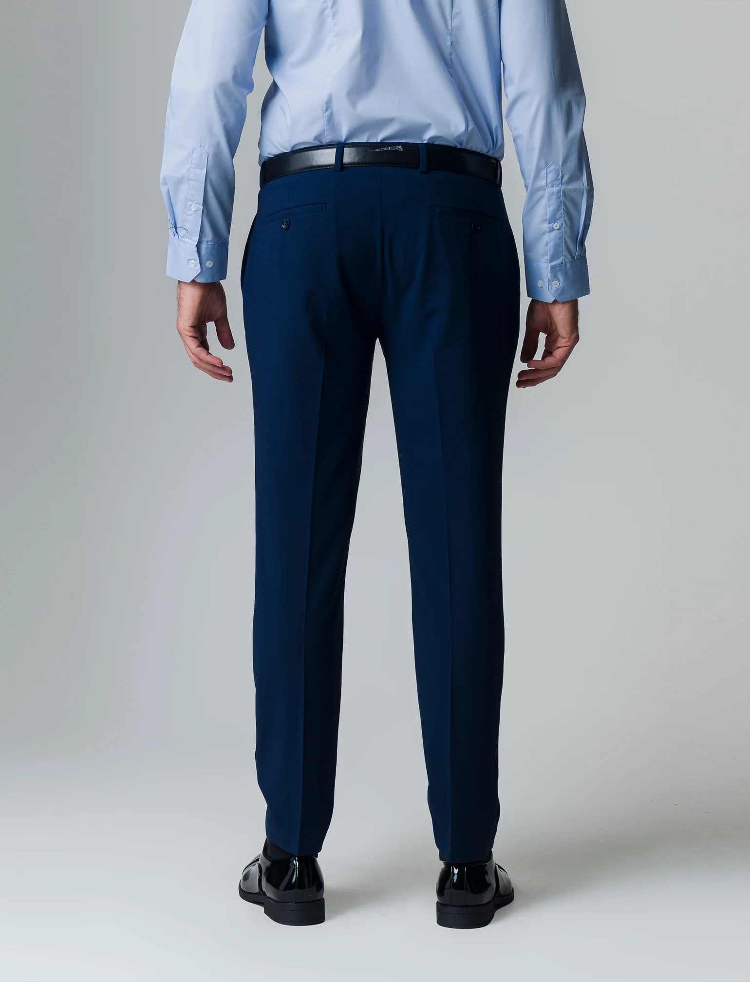 Pantaloni da completo formal fit da uomo - Blu - Image 2
