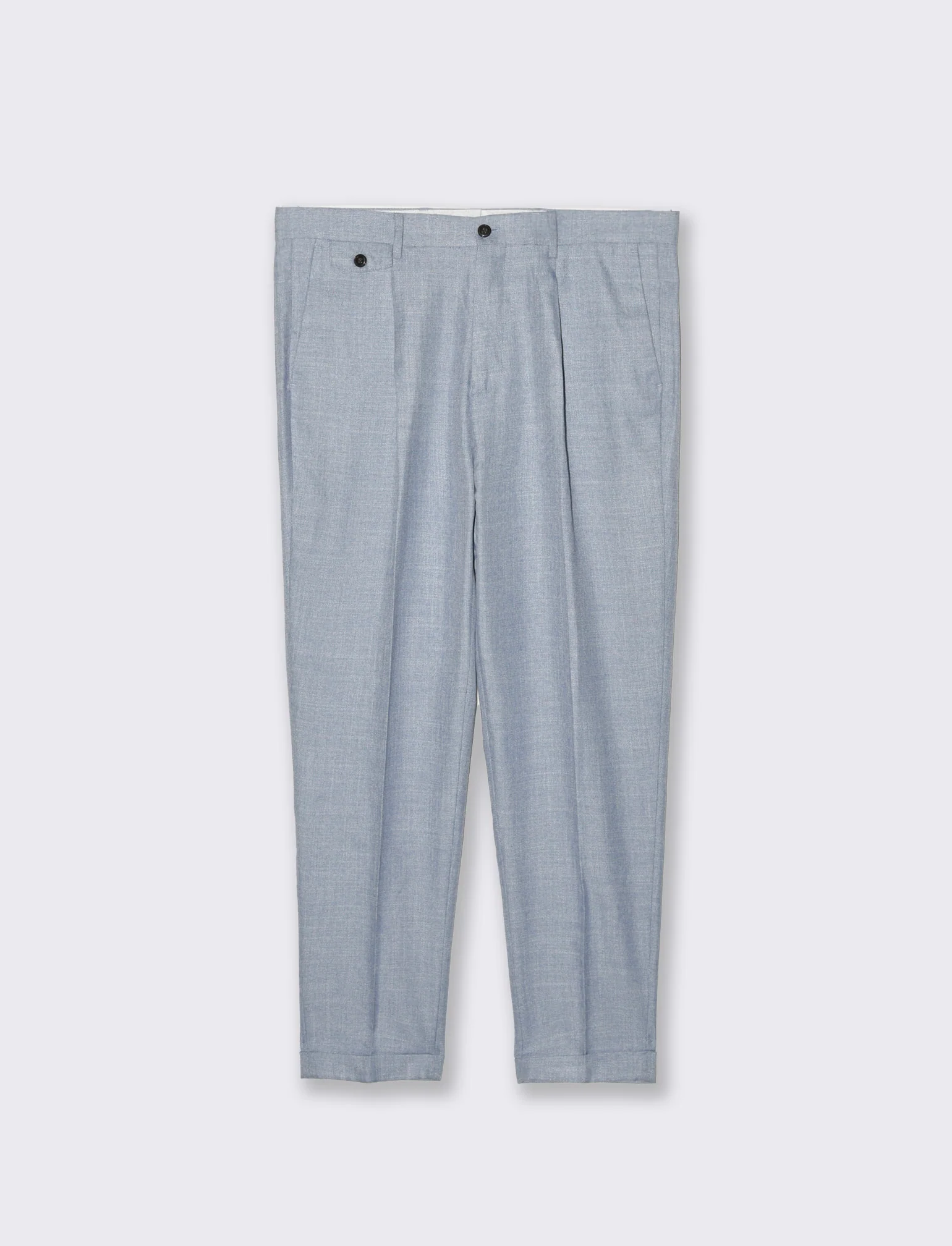 Pantaloni da completo formal fit da uomo - Celeste - Image 4
