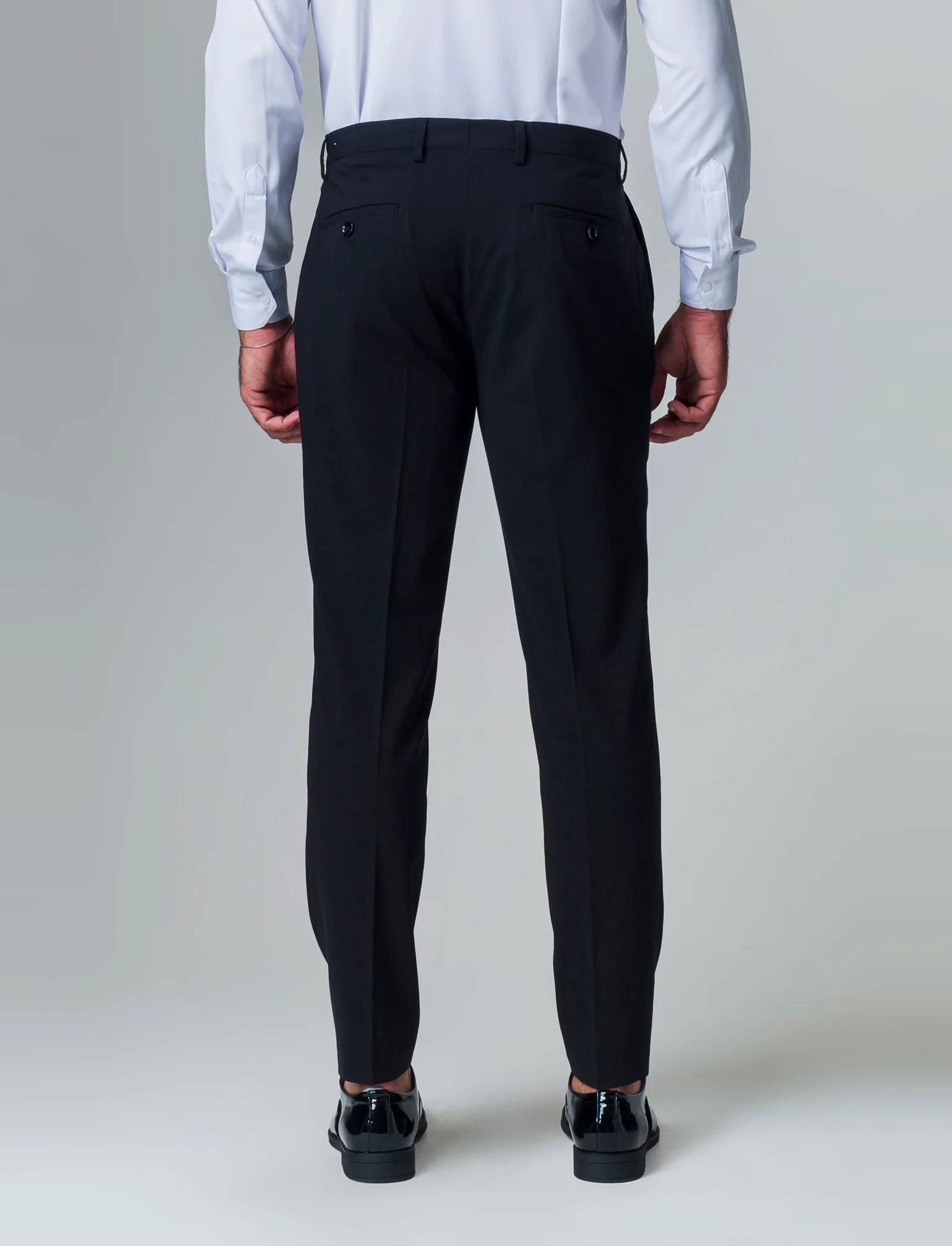 Pantaloni da completo formal fit da uomo - Nero - Image 2