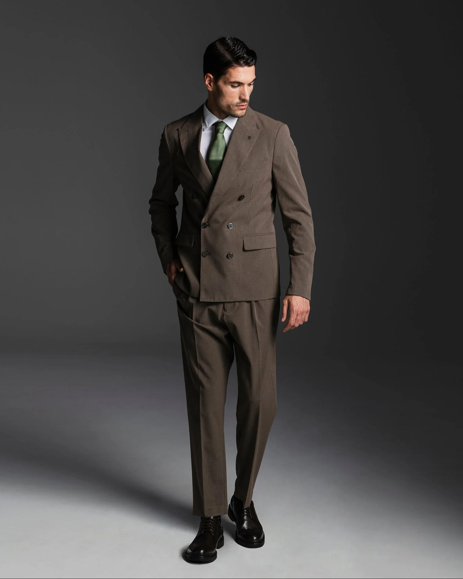 PANTALONI DA COMPLETO FORMAL FIT - Grigio fango - Image 3