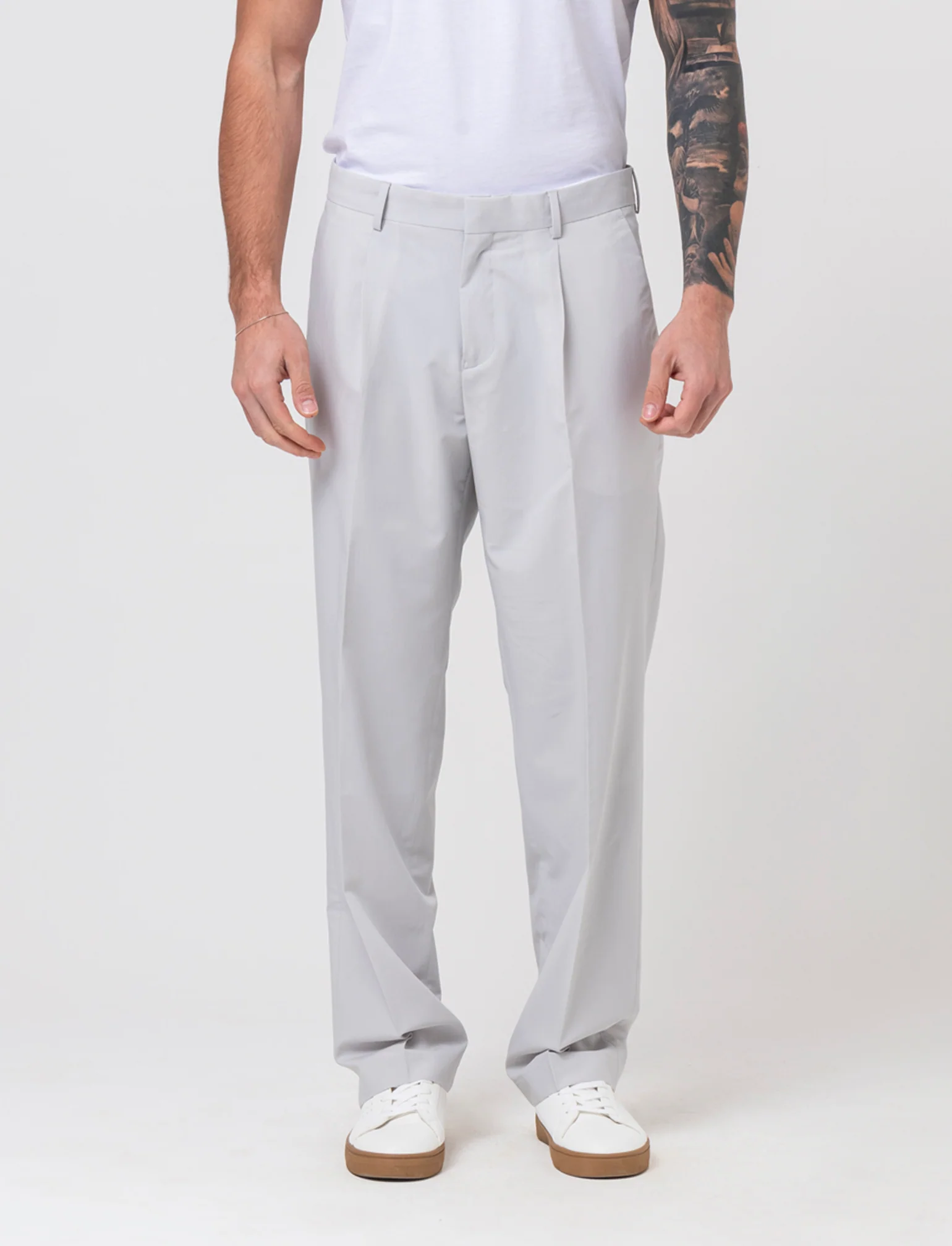 Pantaloni da completo relaxed fit da uomo - Grigio ghiaccio