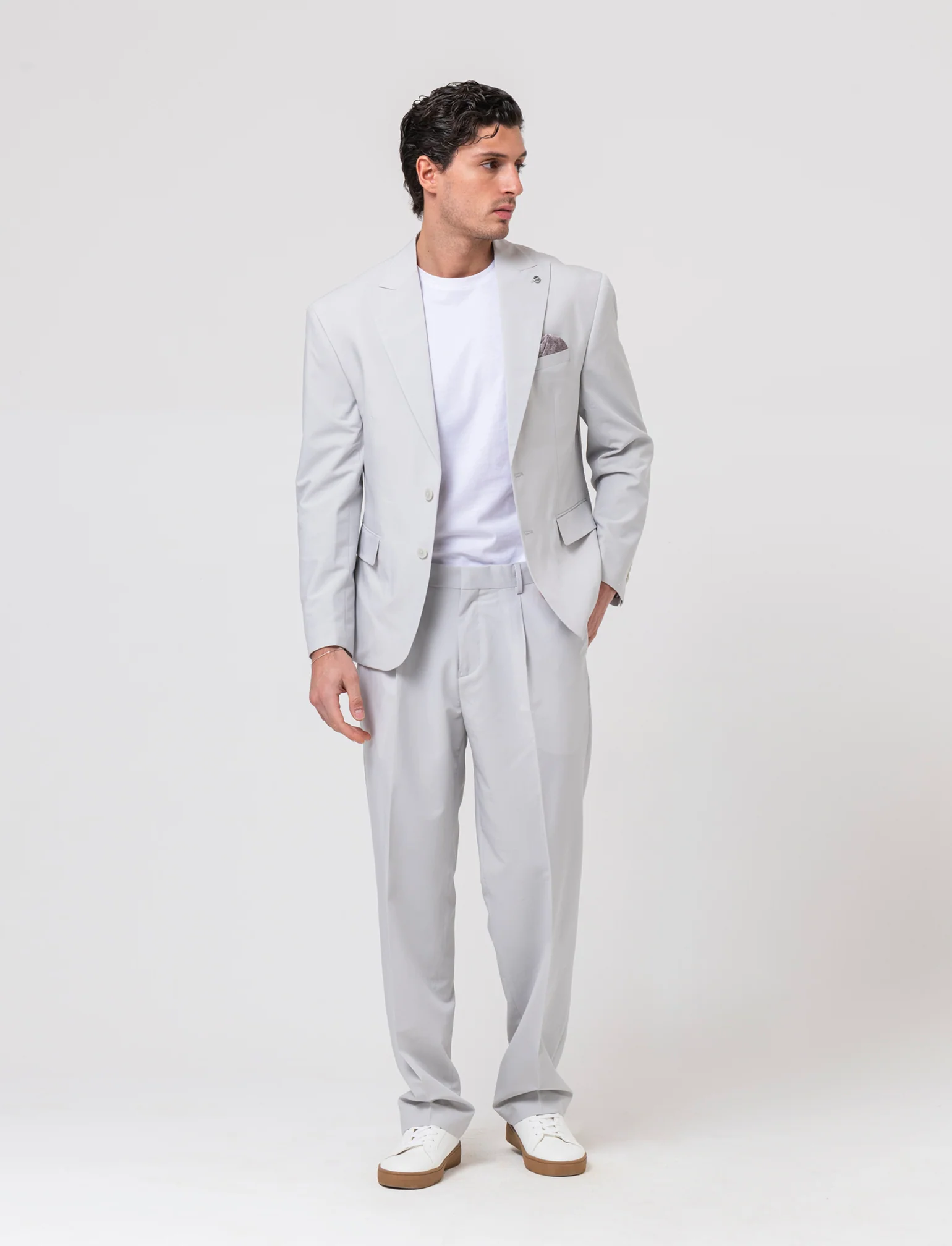 Pantaloni da completo relaxed fit da uomo - Grigio ghiaccio - Image 3