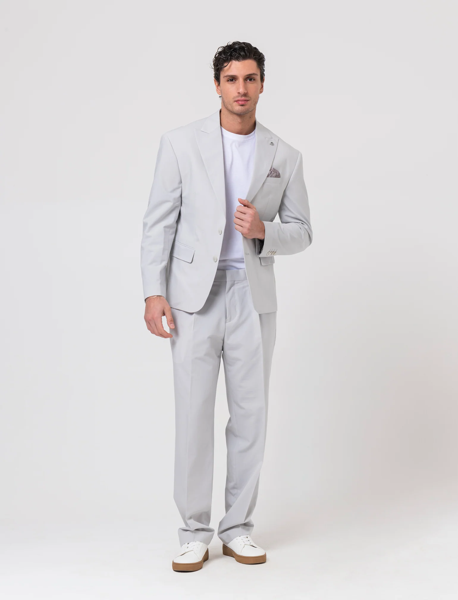 Pantaloni da completo relaxed fit da uomo - Grigio ghiaccio - Image 2