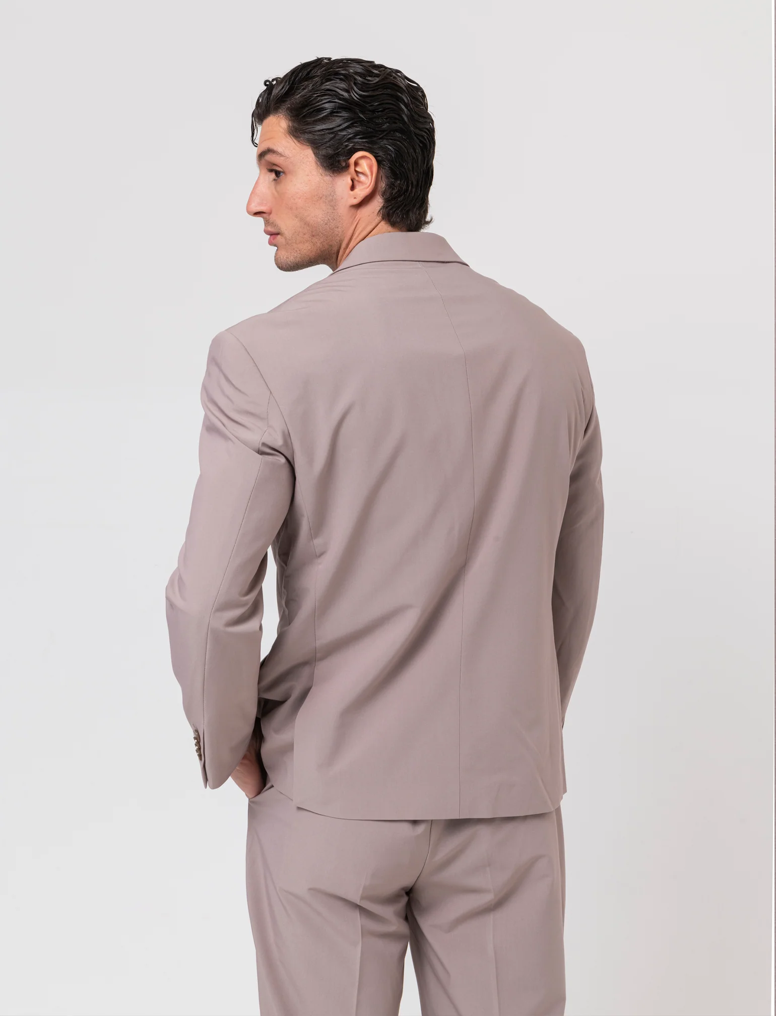 Pantaloni da completo relaxed fit da uomo - Grigio tortora - Image 2