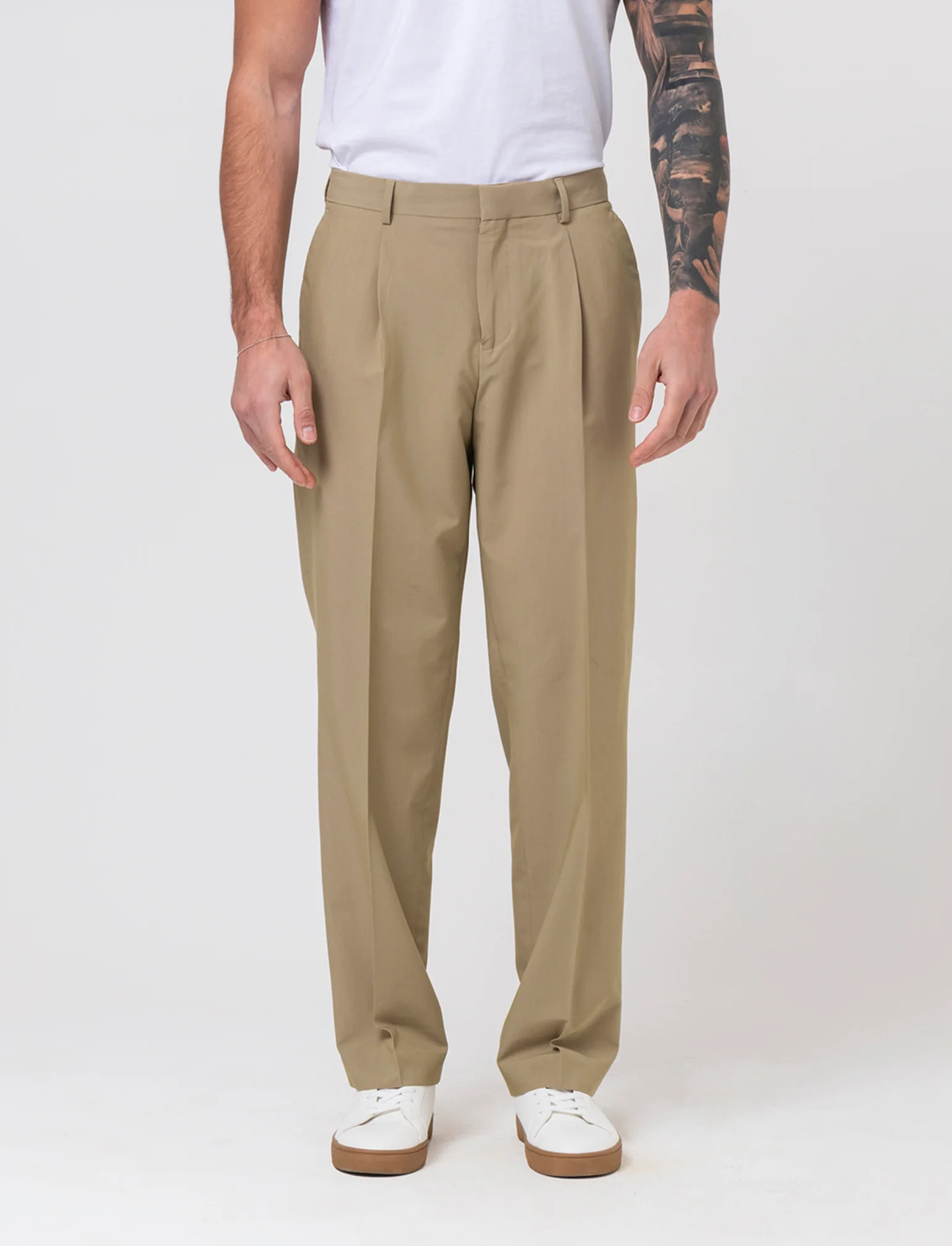 Pantaloni da completo relaxed fit da uomo - Verde - Image 3
