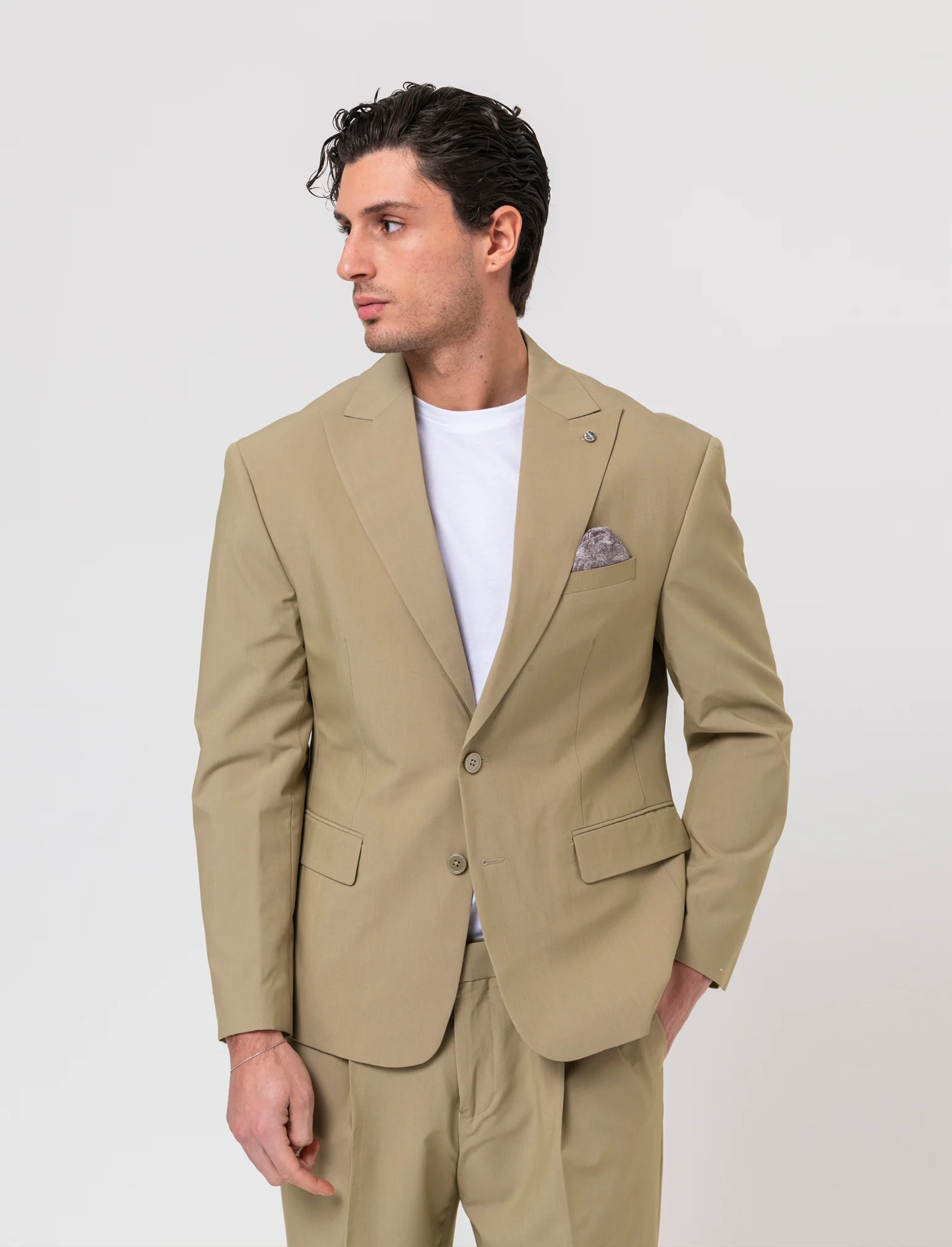 Pantaloni da completo relaxed fit da uomo - Verde - Image 3
