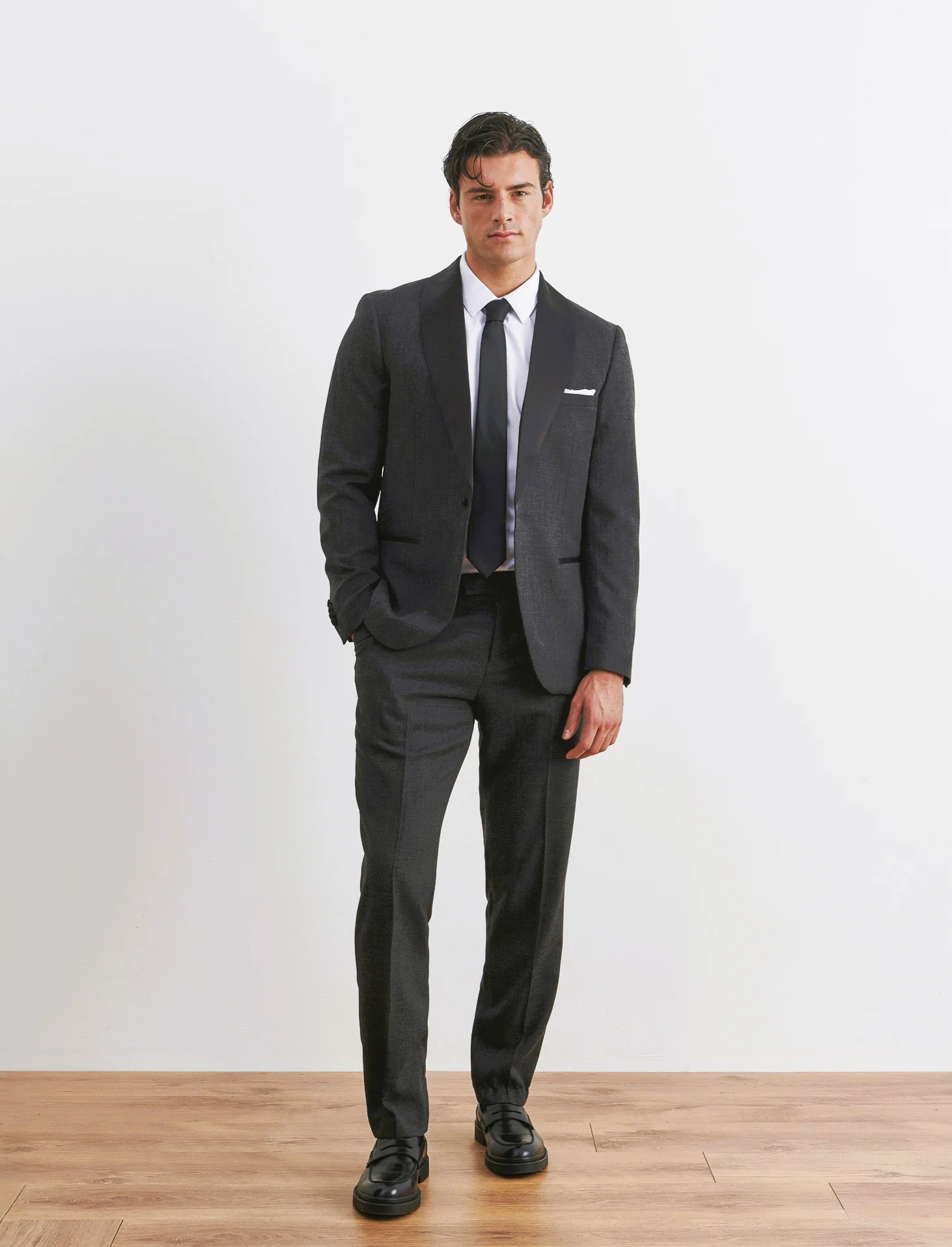 PANTALONI DA COMPLETO SMOKING FORMAL FIT - Nero - Image 3