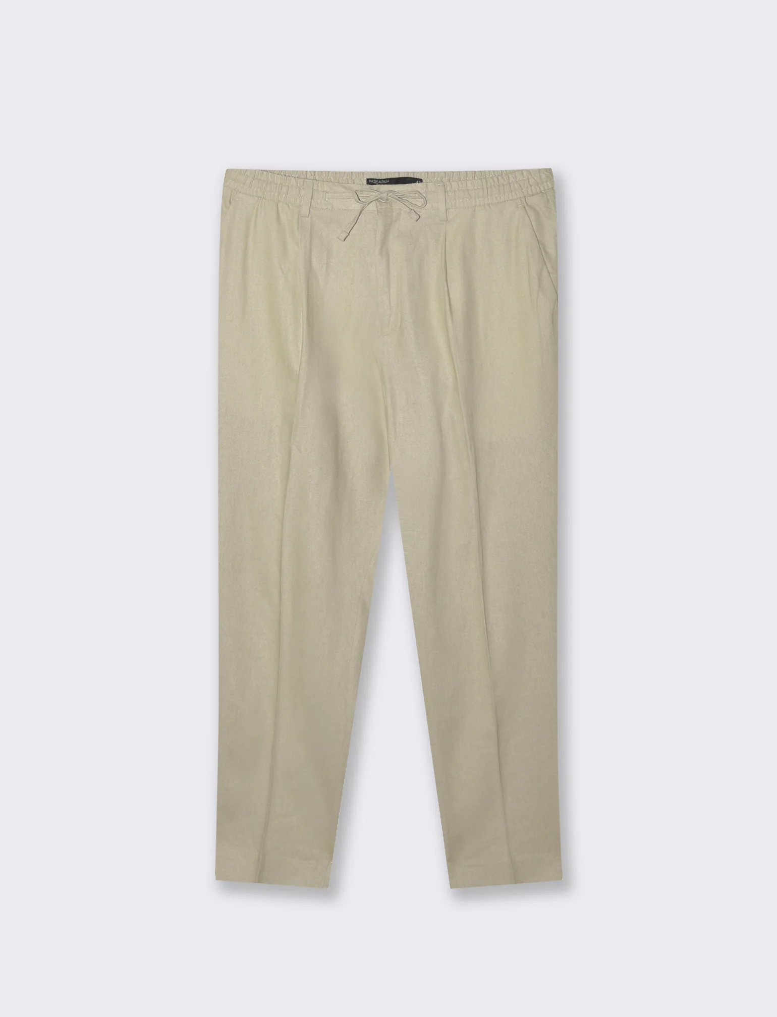 Pantaloni da completo tessuto linen blend da uomo - Sabbia - Image 4