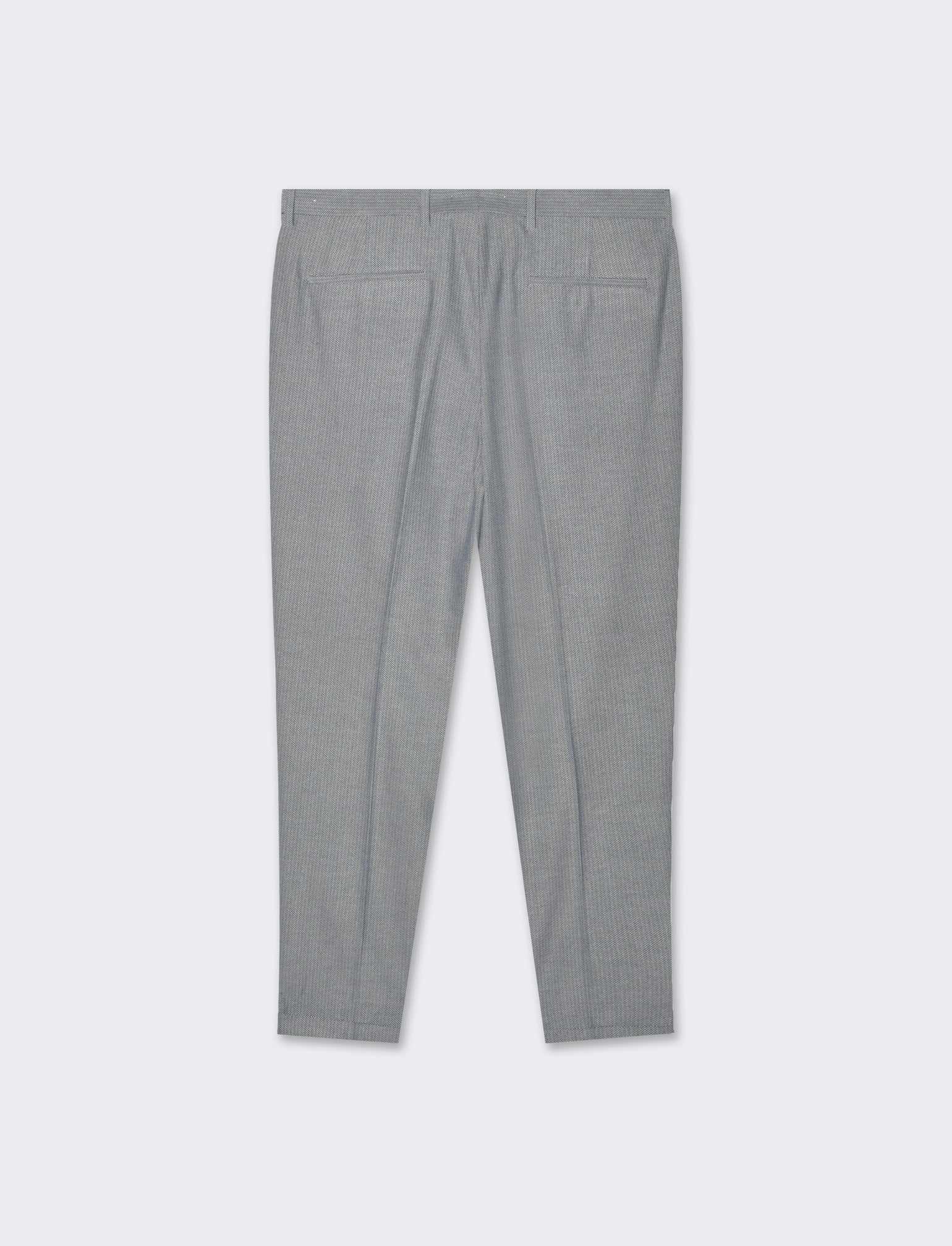 Pantaloni da completo tessuto strutturato da uomo - Bluette - Image 7