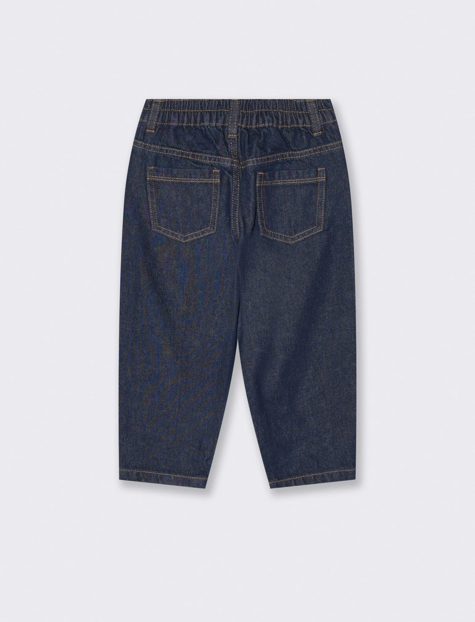Pantaloni Denim Baggy con Cintura Elasticizzata - Denim - Image 2