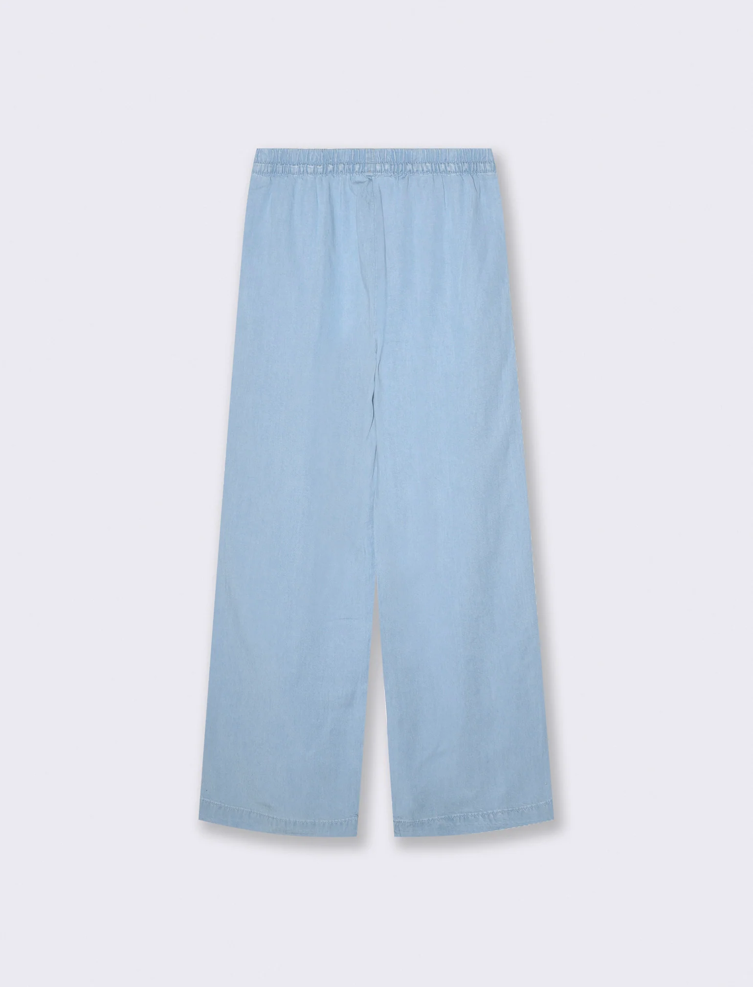 Pantaloni Denim Lyocell con Vita Arricciata - Denim - Image 2