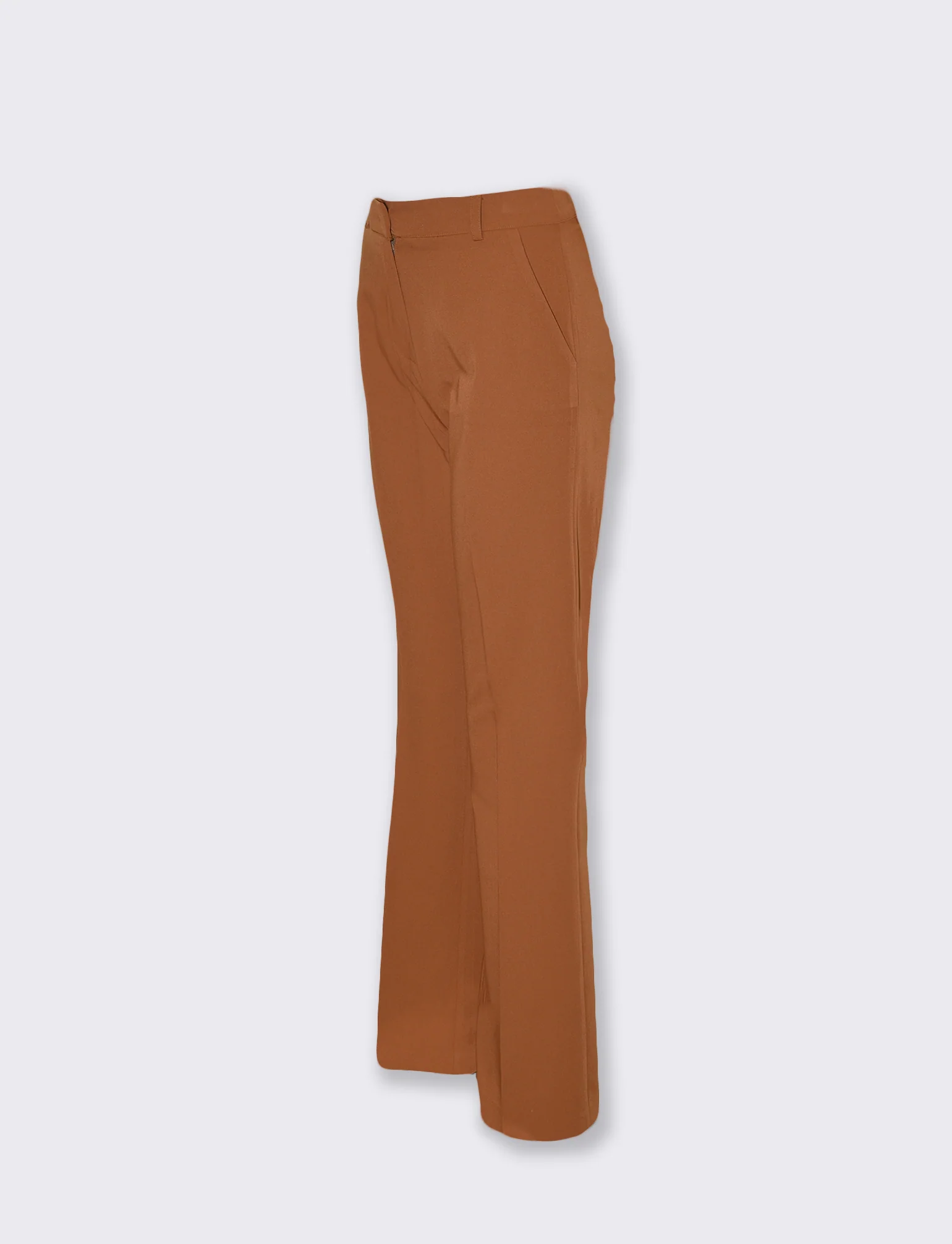 Pantaloni dritti classici con tasche - Cacao - Image 2