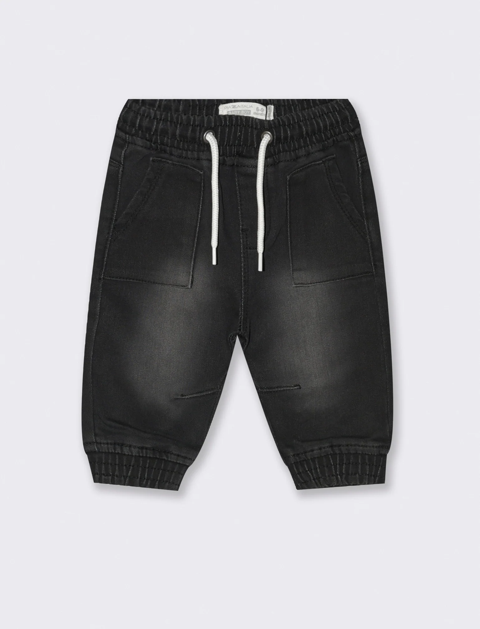 Pantaloni effetto denim - Nero
