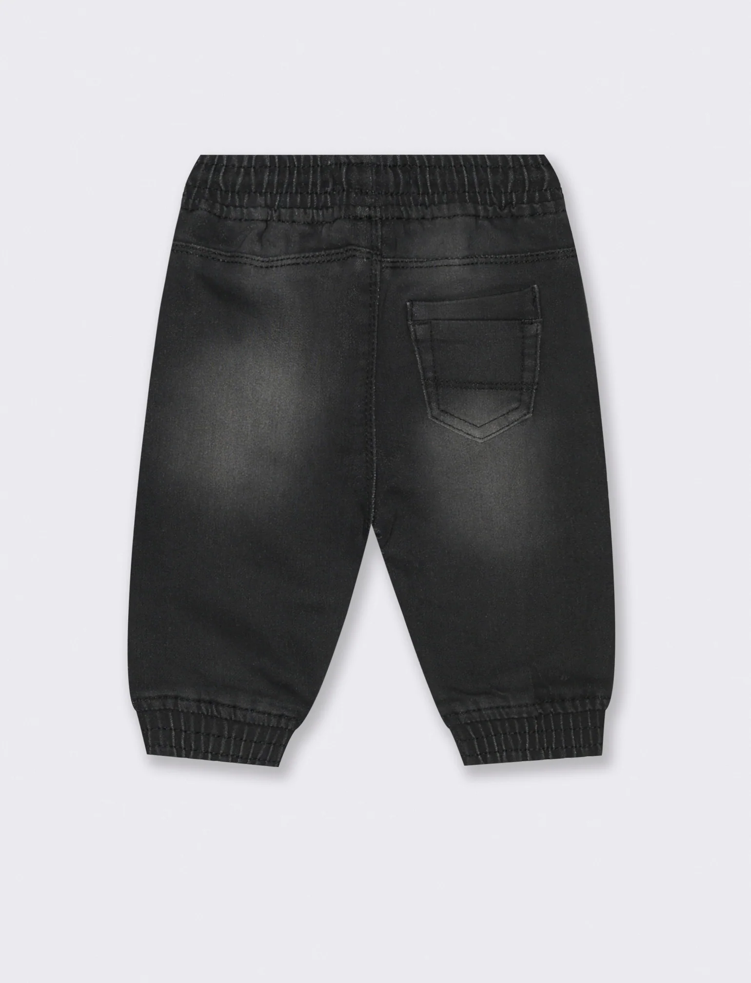 Pantaloni effetto denim - Nero - Image 2