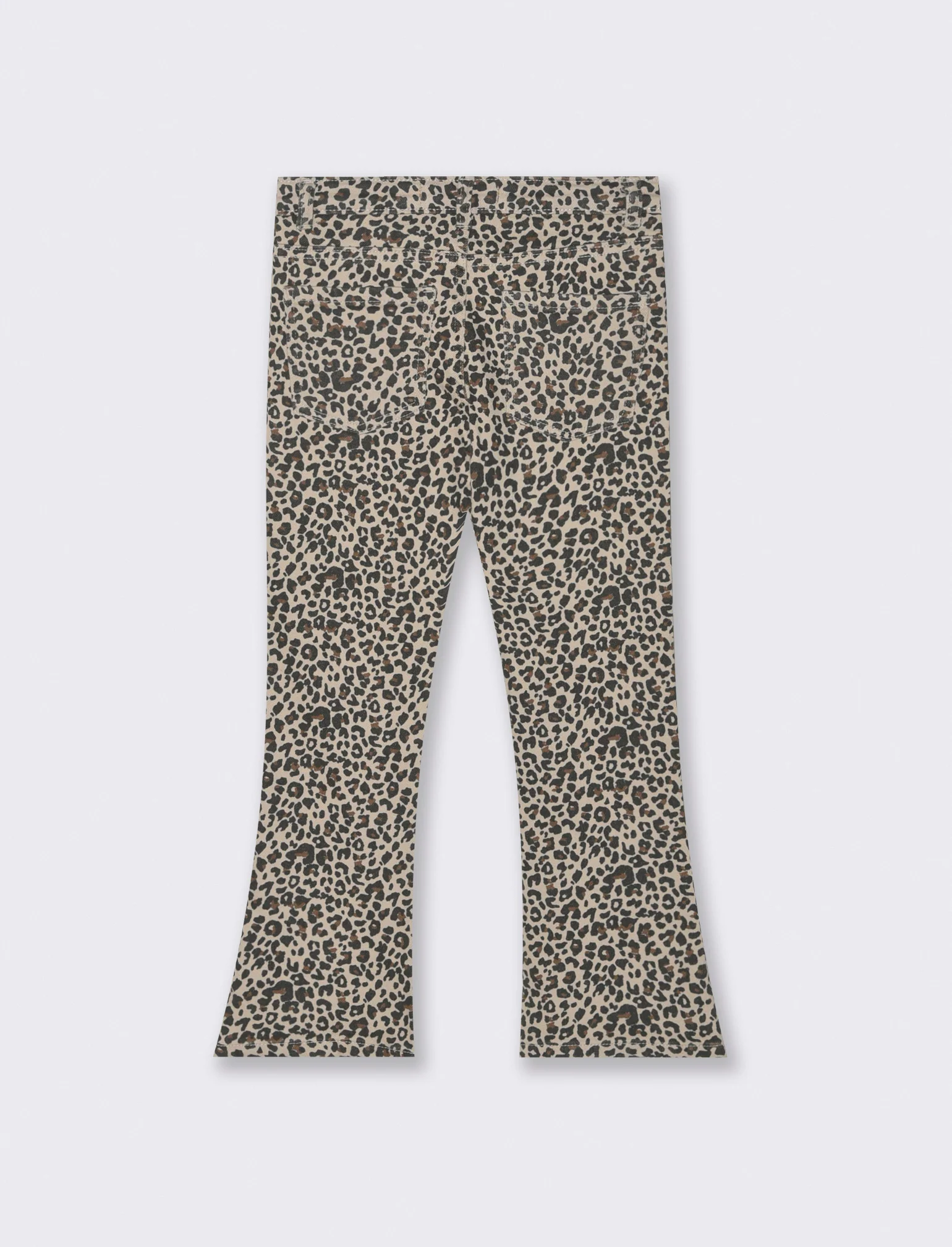 Pantaloni elastici a zampa stampati con fantasia leopardata. - Maculato - Image 4