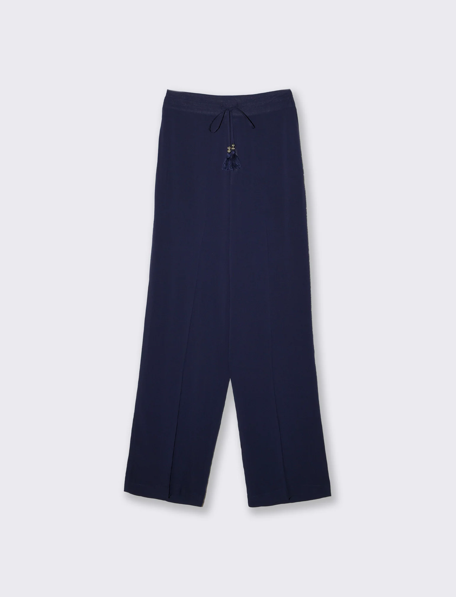 Pantaloni elasticizzati con coulisse vita - Blu