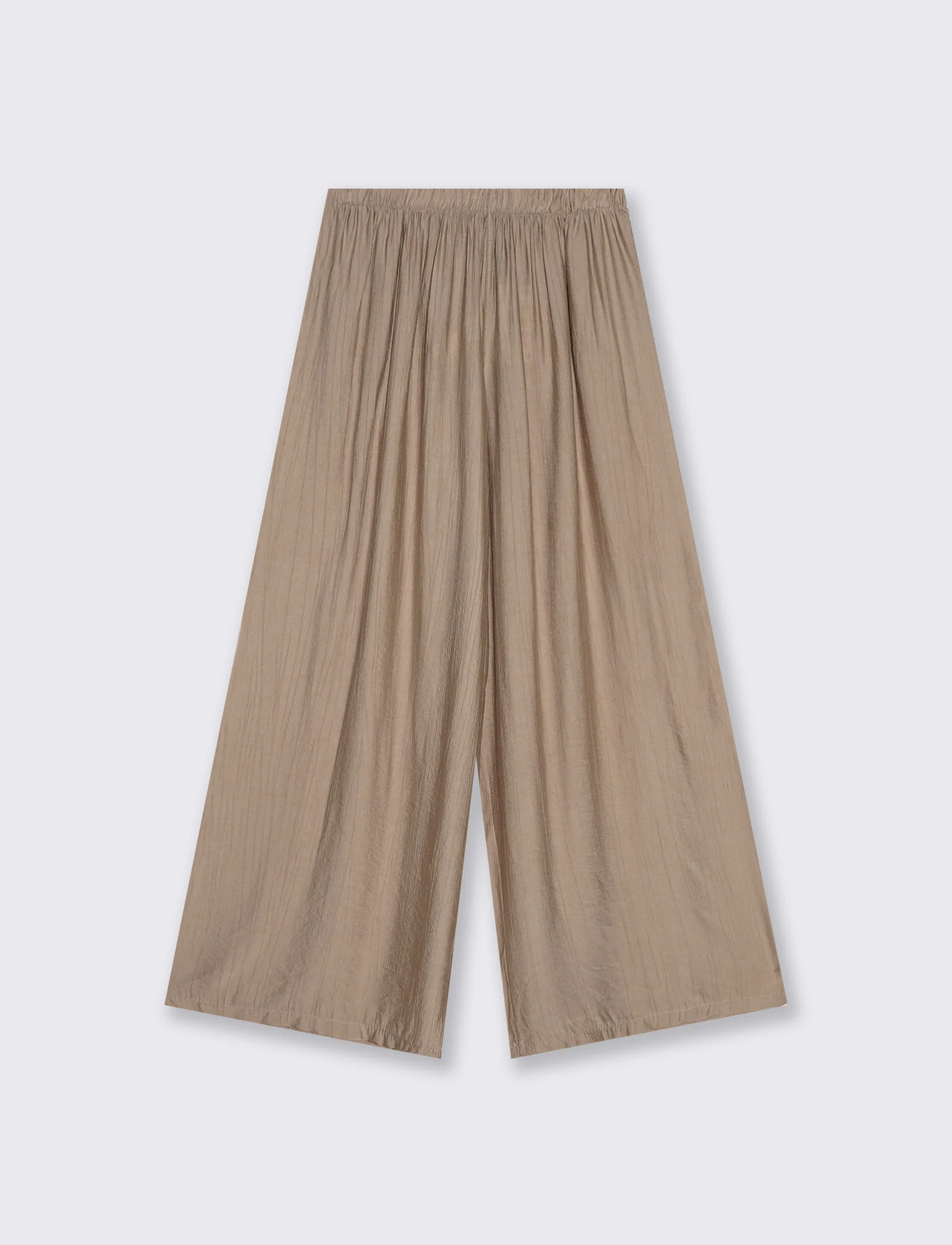 Pantaloni Elasticizzati con Vestibilità Morbida - Beige