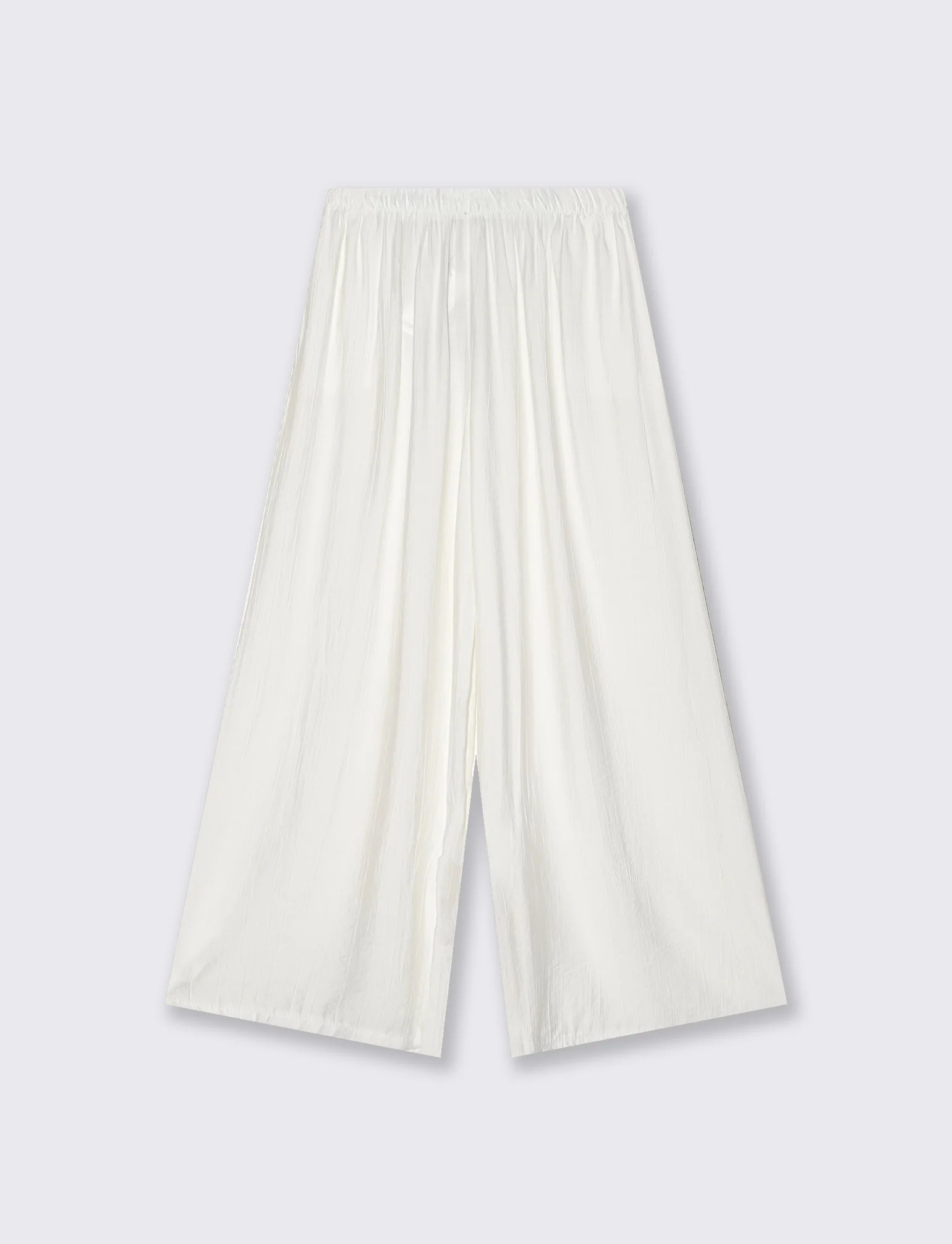 Pantaloni Elasticizzati con Vestibilità Morbida - Bianco - Image 2
