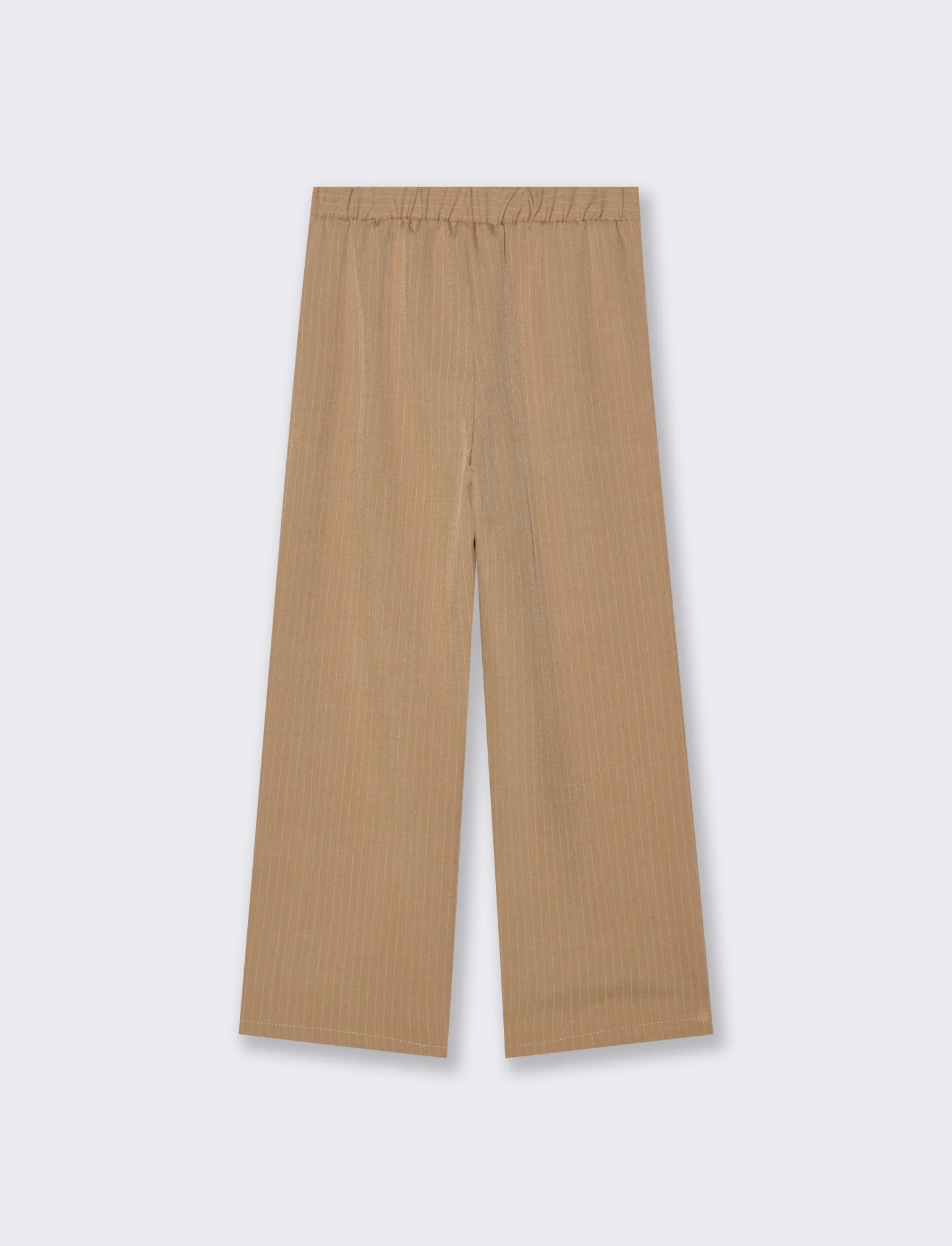 Pantaloni eleganti da bambina in tessuto gessato. - Beige - Image 5