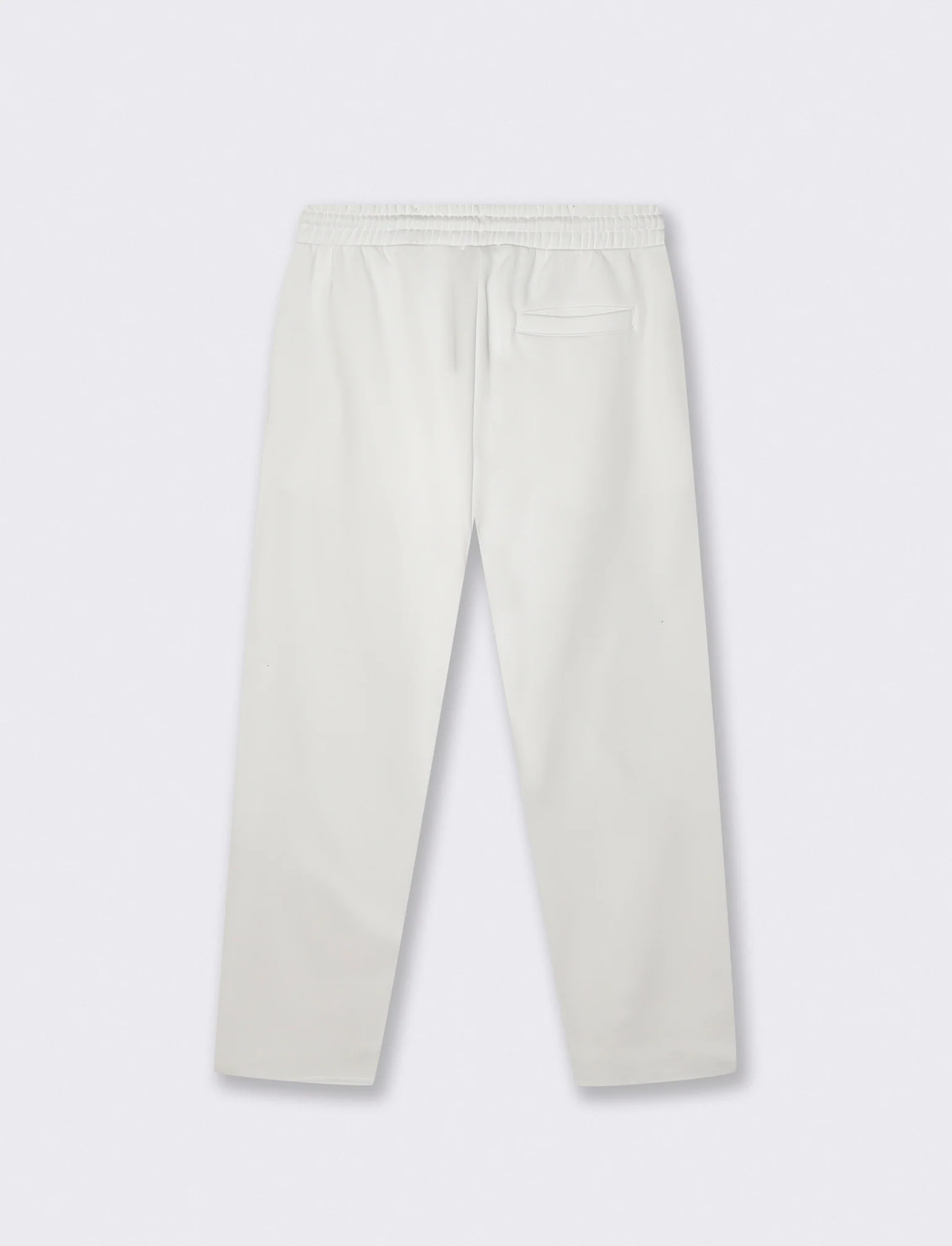 Pantaloni Felpa Jogger con Gamba Dritta - Bianco - Image 2