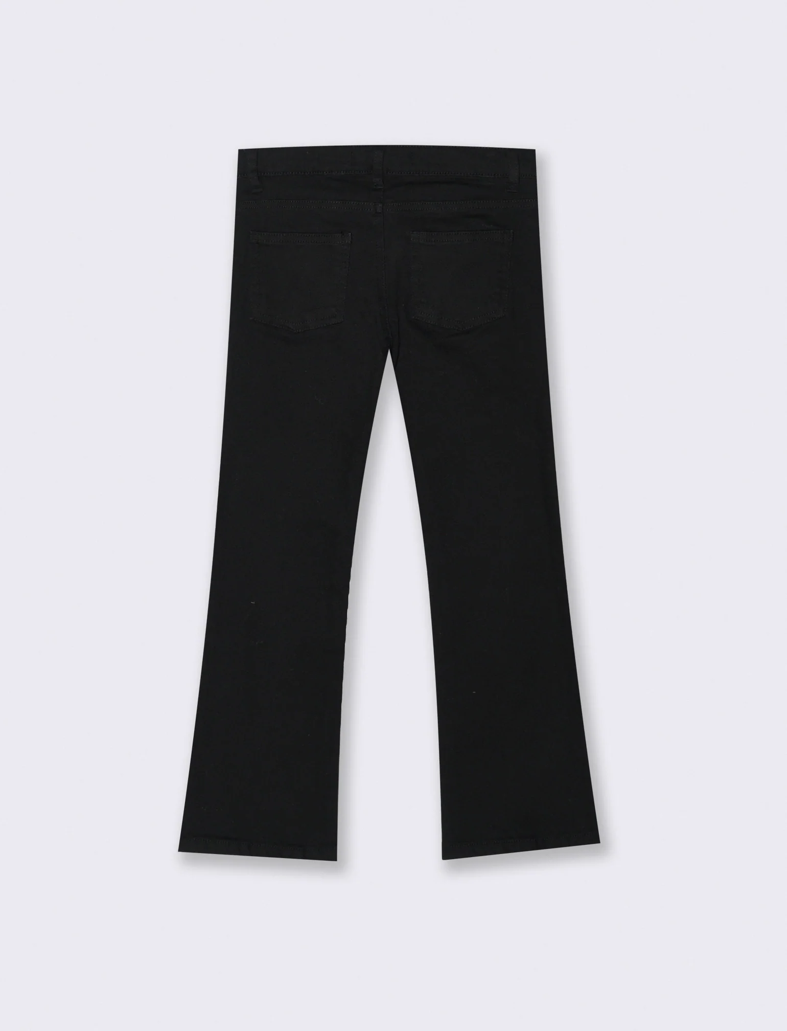 Pantaloni flare in cotone. - Nero - Image 2
