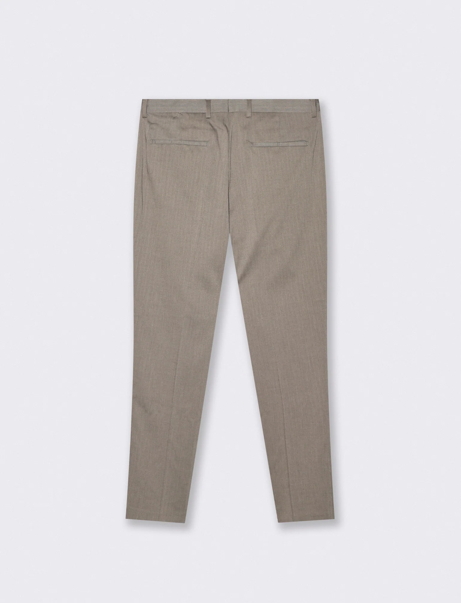 Pantaloni formal fit a spina di pesce - Grigio tortora - Image 3