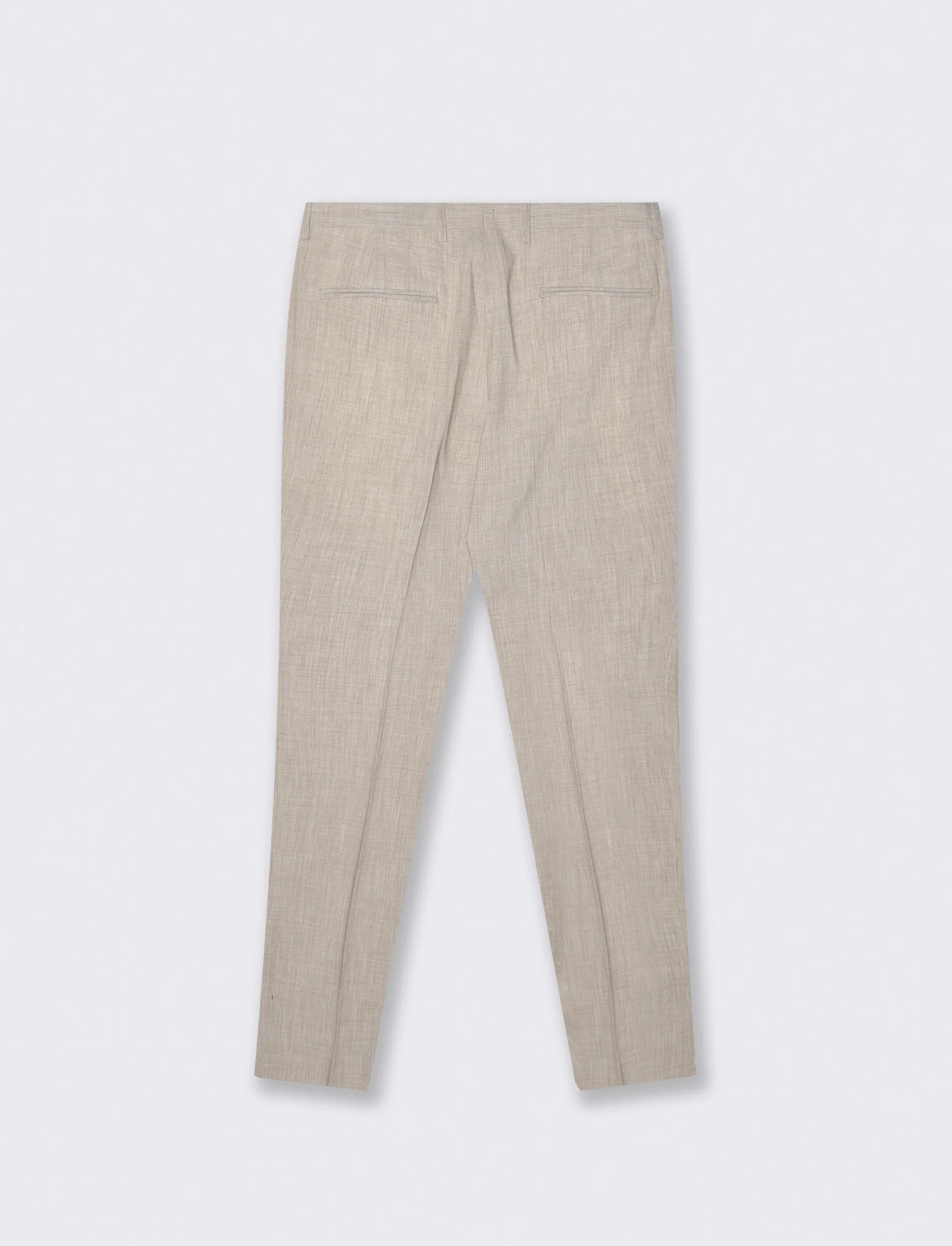 Pantaloni formal fit effetto lino - Beige - Image 2