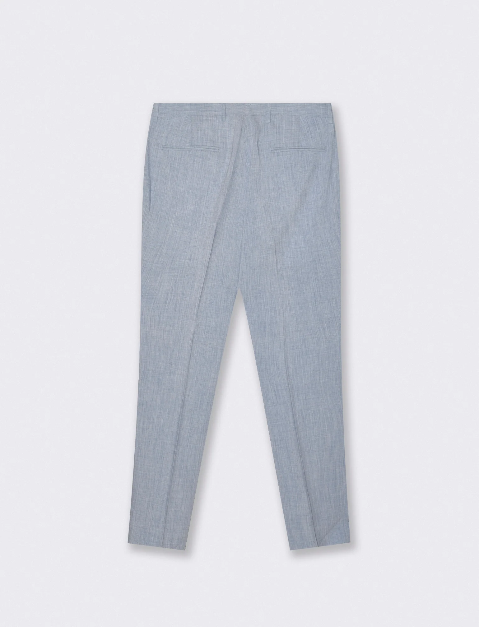 Pantaloni formal fit effetto lino - Blu - Image 2