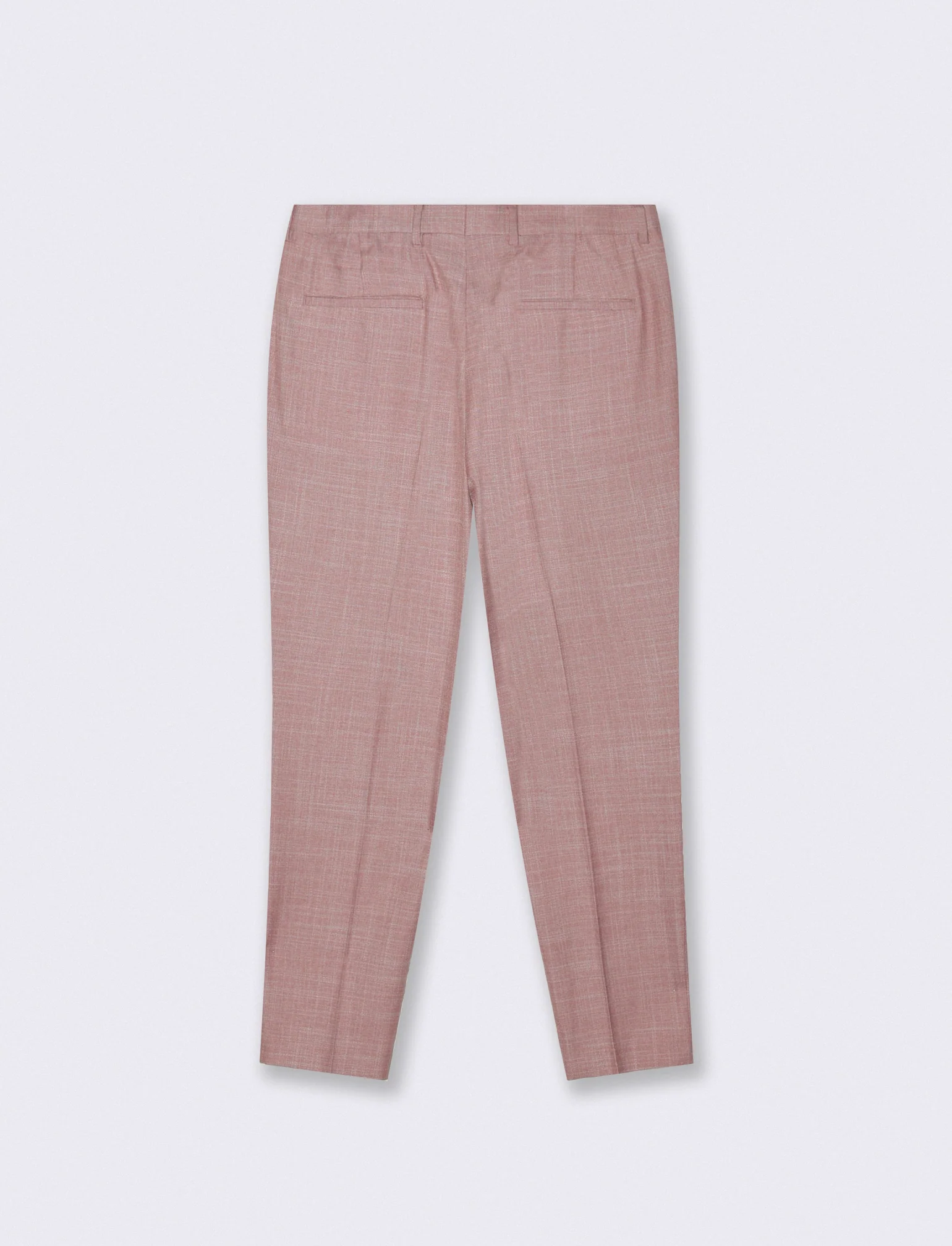 Pantaloni formal fit in tessuto strutturato - Corallo