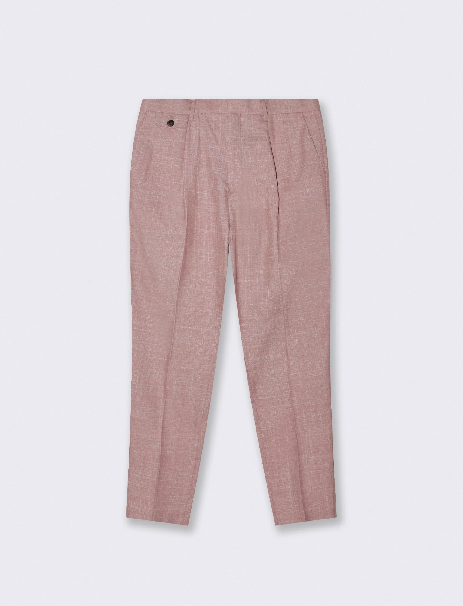 Pantaloni formal fit in tessuto strutturato - Corallo - Image 2