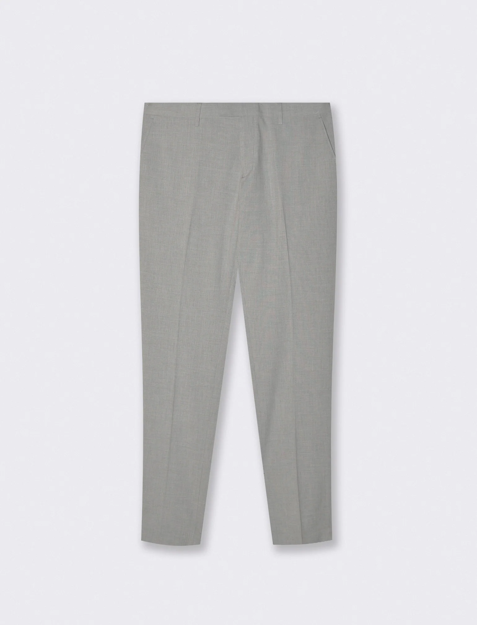 Pantaloni Formal Fit Micro Struttura Melange - Grigio mel.