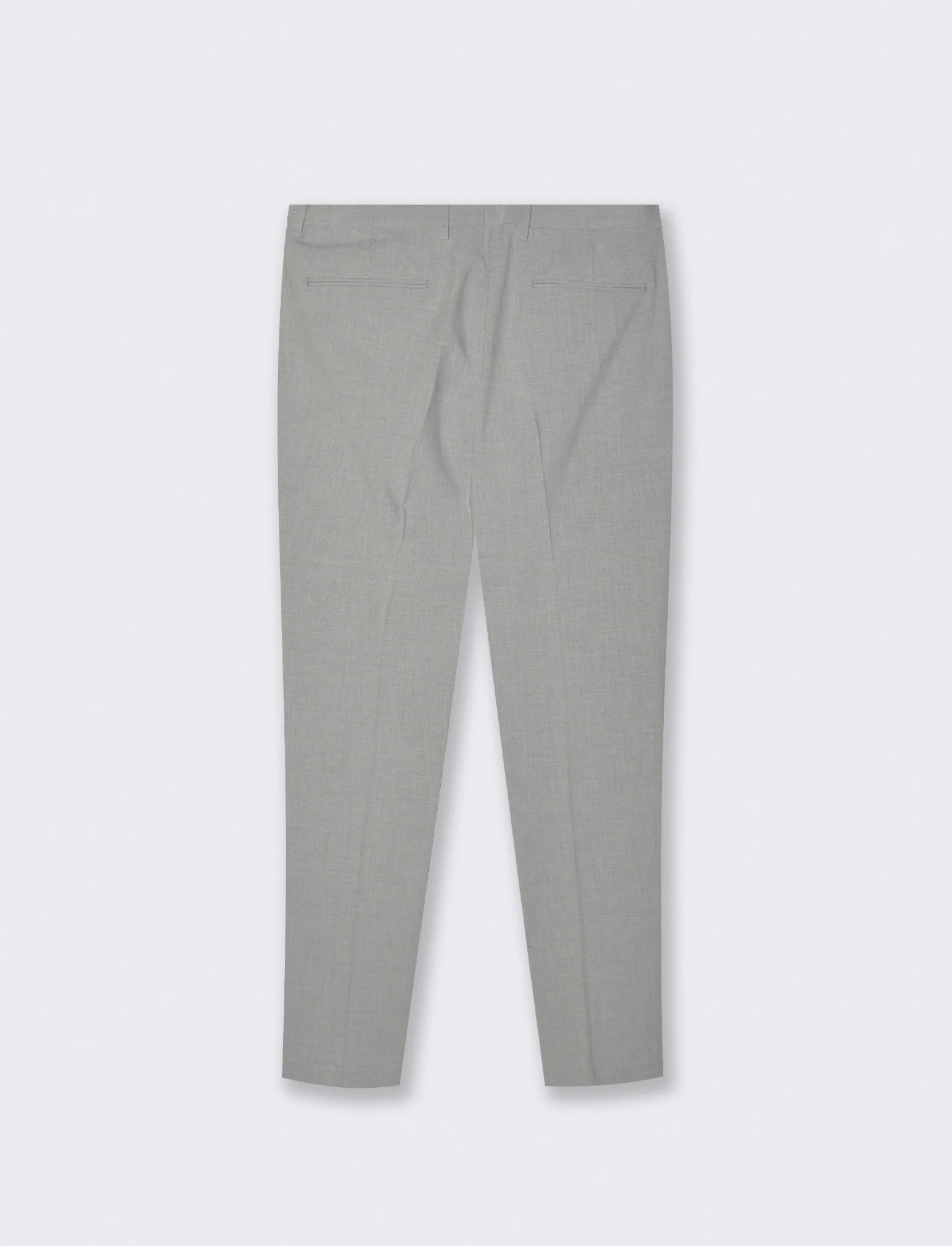 Pantaloni Formal Fit Micro Struttura Melange - Grigio mel. - Image 2