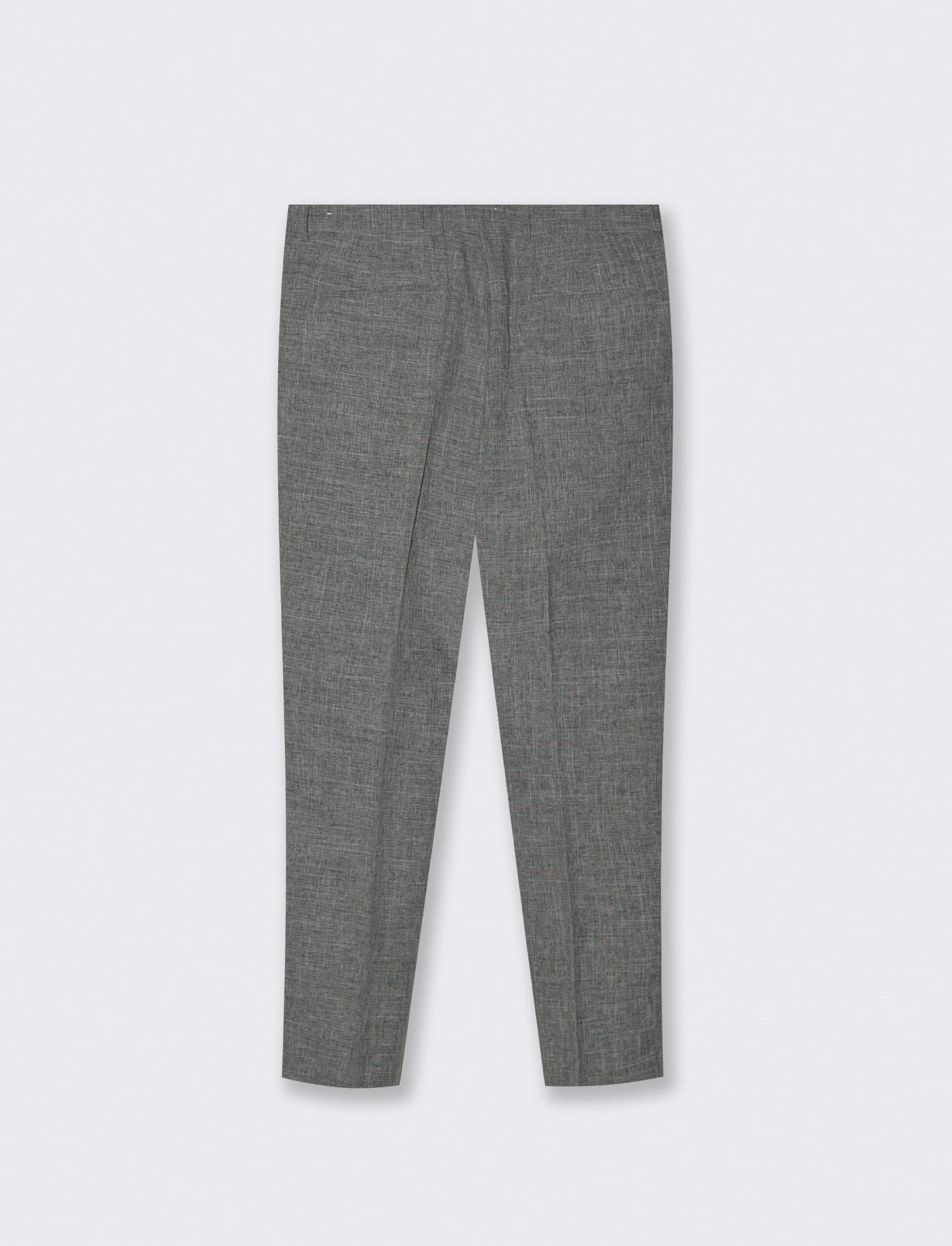 Pantaloni Formal Fit Slub Melange - Grigio mel. - Image 2