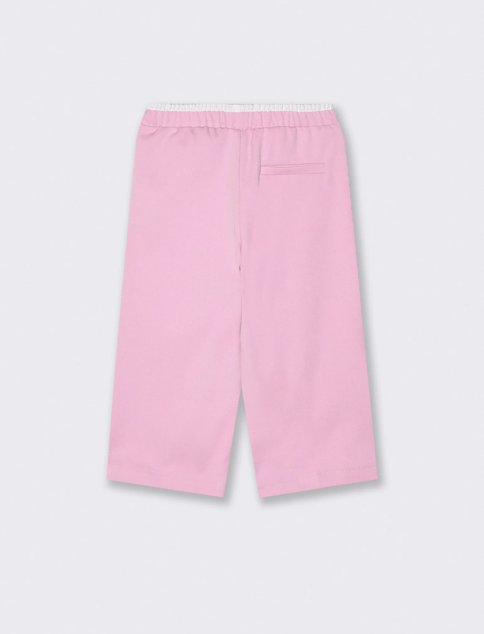 Pantaloni gamba larga con laccio in vita - Rosa polvere - Image 2