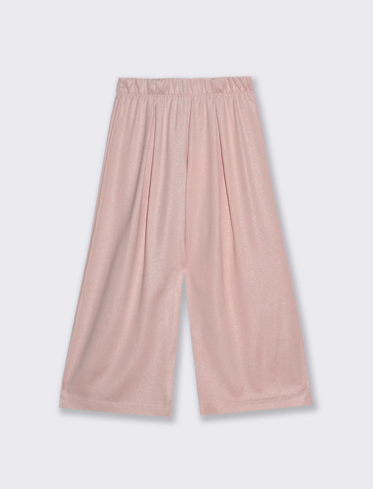 Pantaloni gamba larga da bambina in tessuto effetto lamè. - Rosa - Image 2