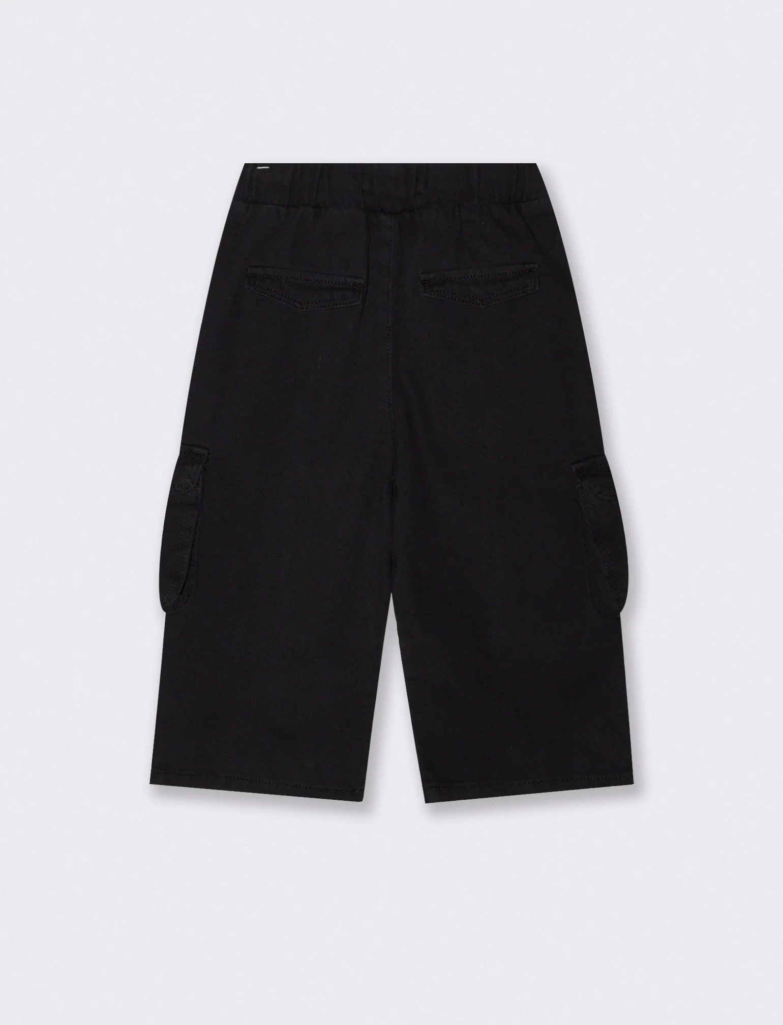 Pantaloni in cotone con tasconi pratici - Nero - Image 2