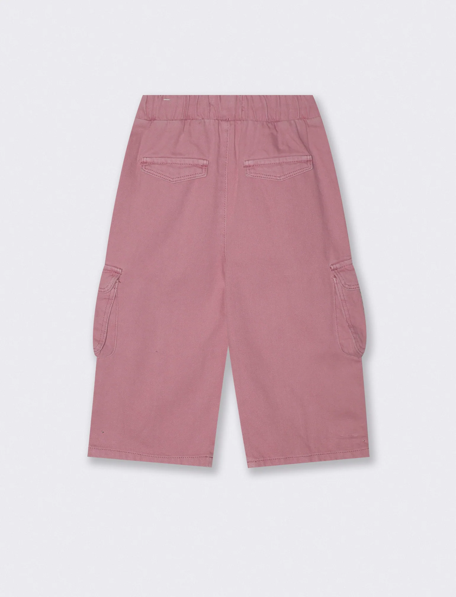 Pantaloni in cotone con tasconi pratici - Rosa polvere - Image 2