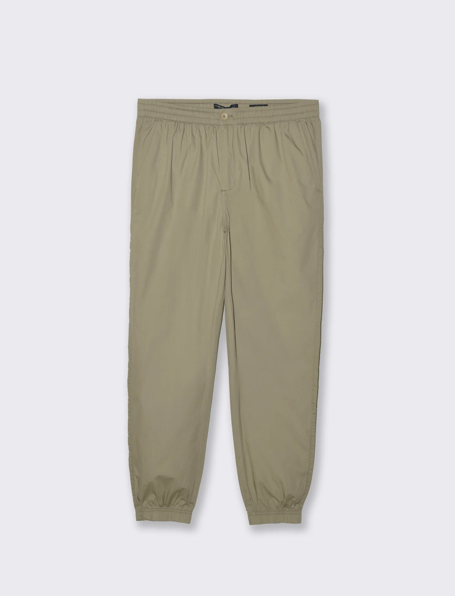 Pantaloni in cotone con vita jogger da uomo - Verde salvia - Image 4