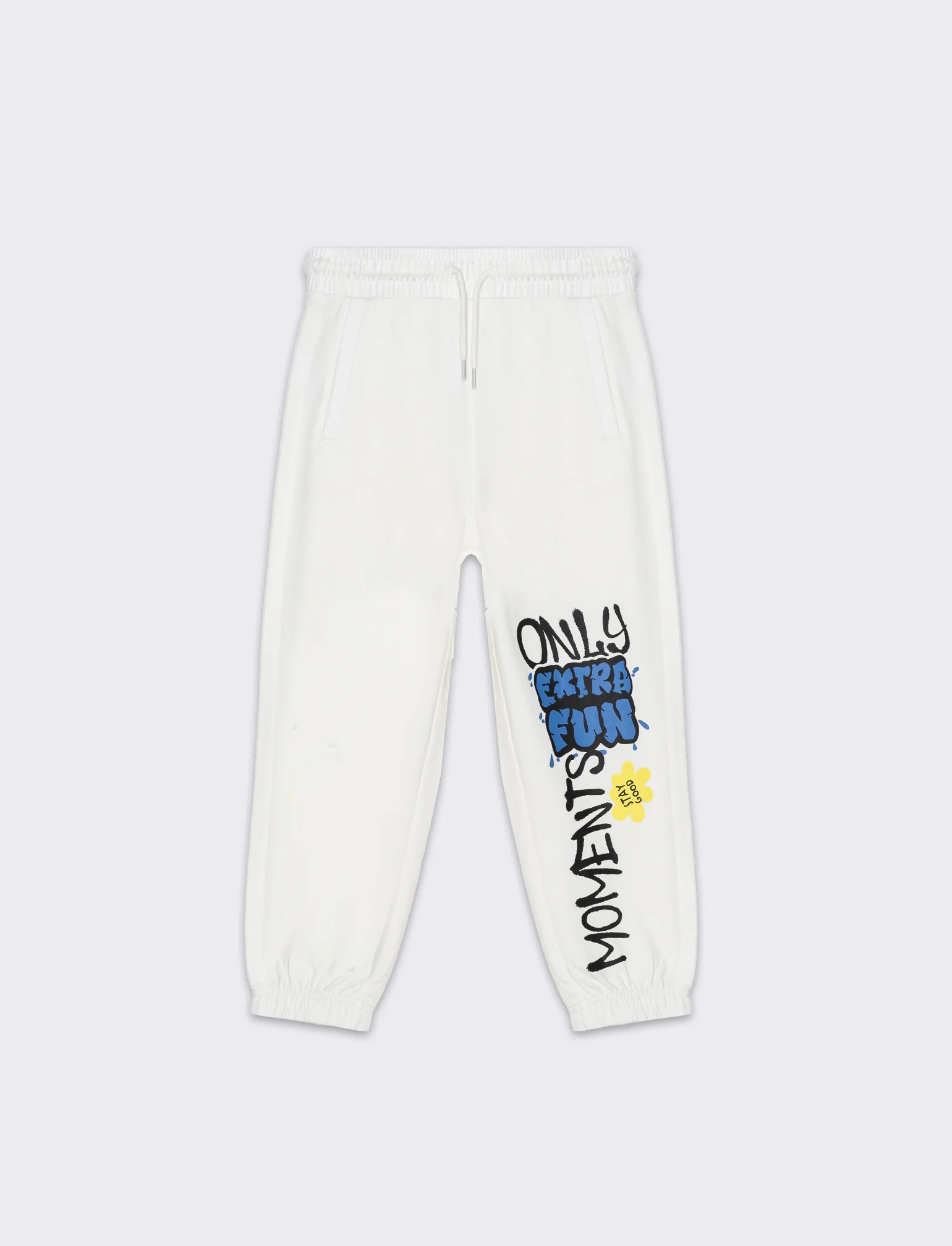 Pantaloni in cotone da bambino - Bianco latte - Image 3