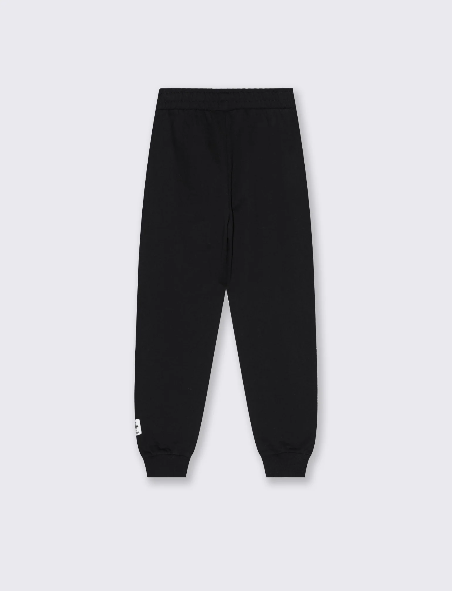 Pantaloni in felpa con elastico - Nero - Image 2