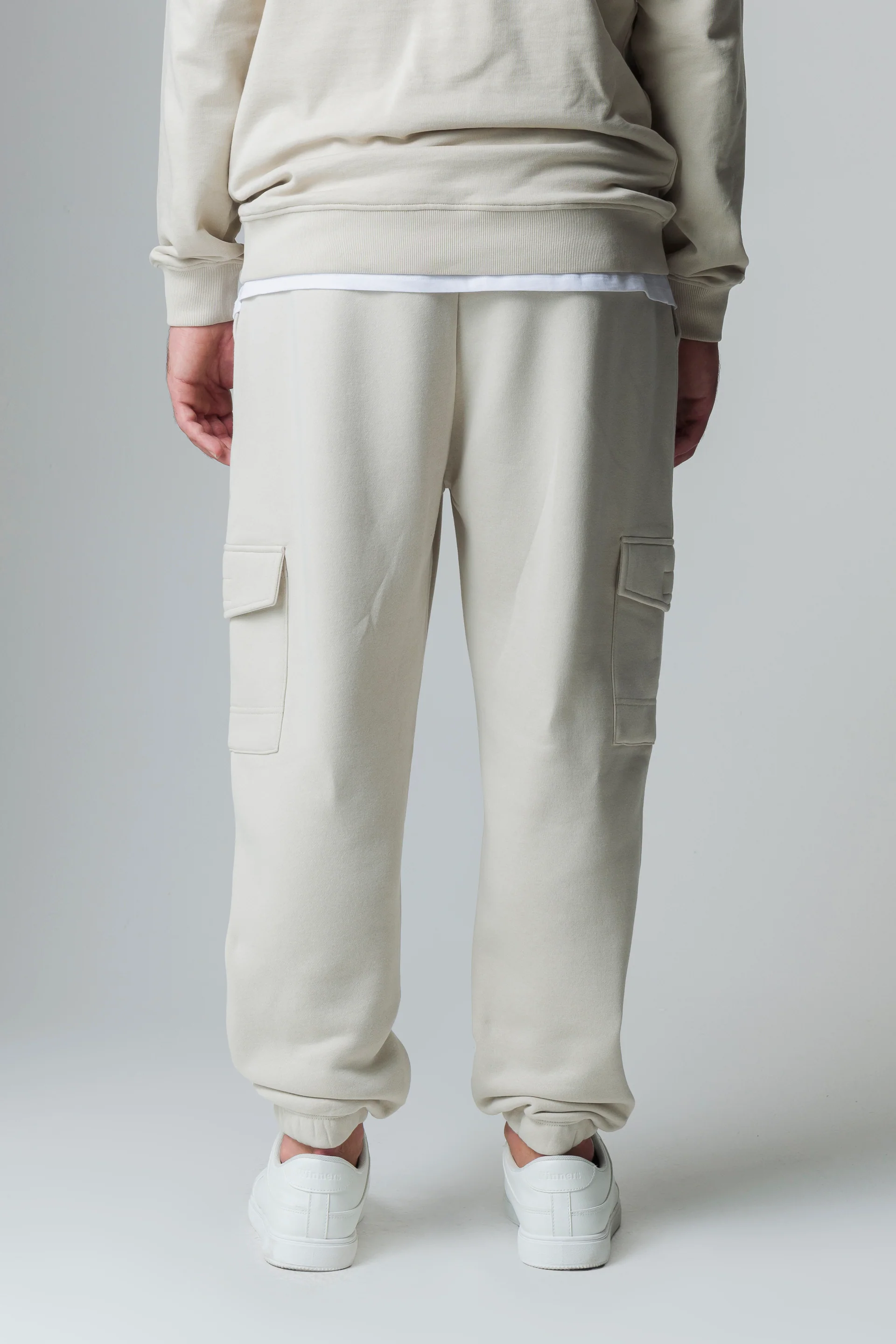 Pantaloni in felpa con tasconi da uomo - Grigio ghiaccio - Image 2
