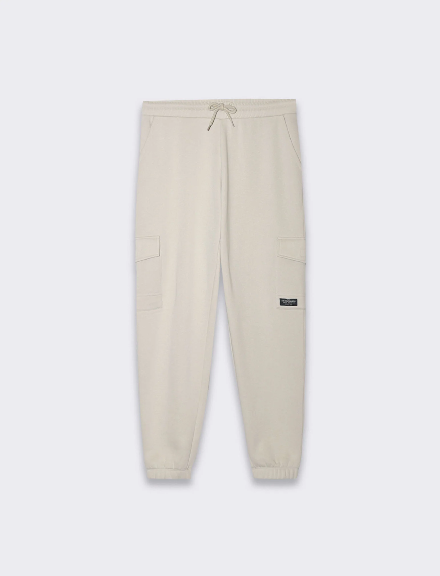 Pantaloni in felpa con tasconi da uomo - Grigio ghiaccio - Image 4
