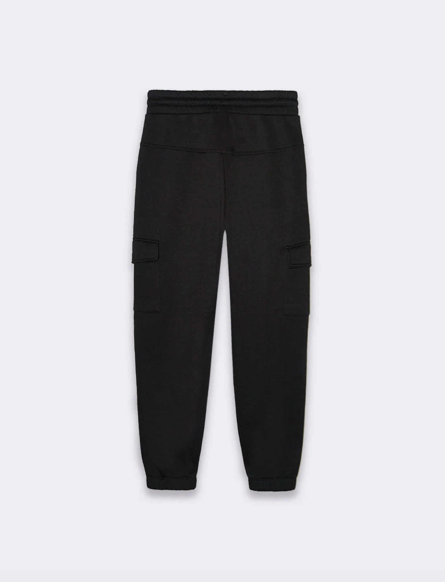 Pantaloni in felpa con tasconi da uomo - Nero - Image 5