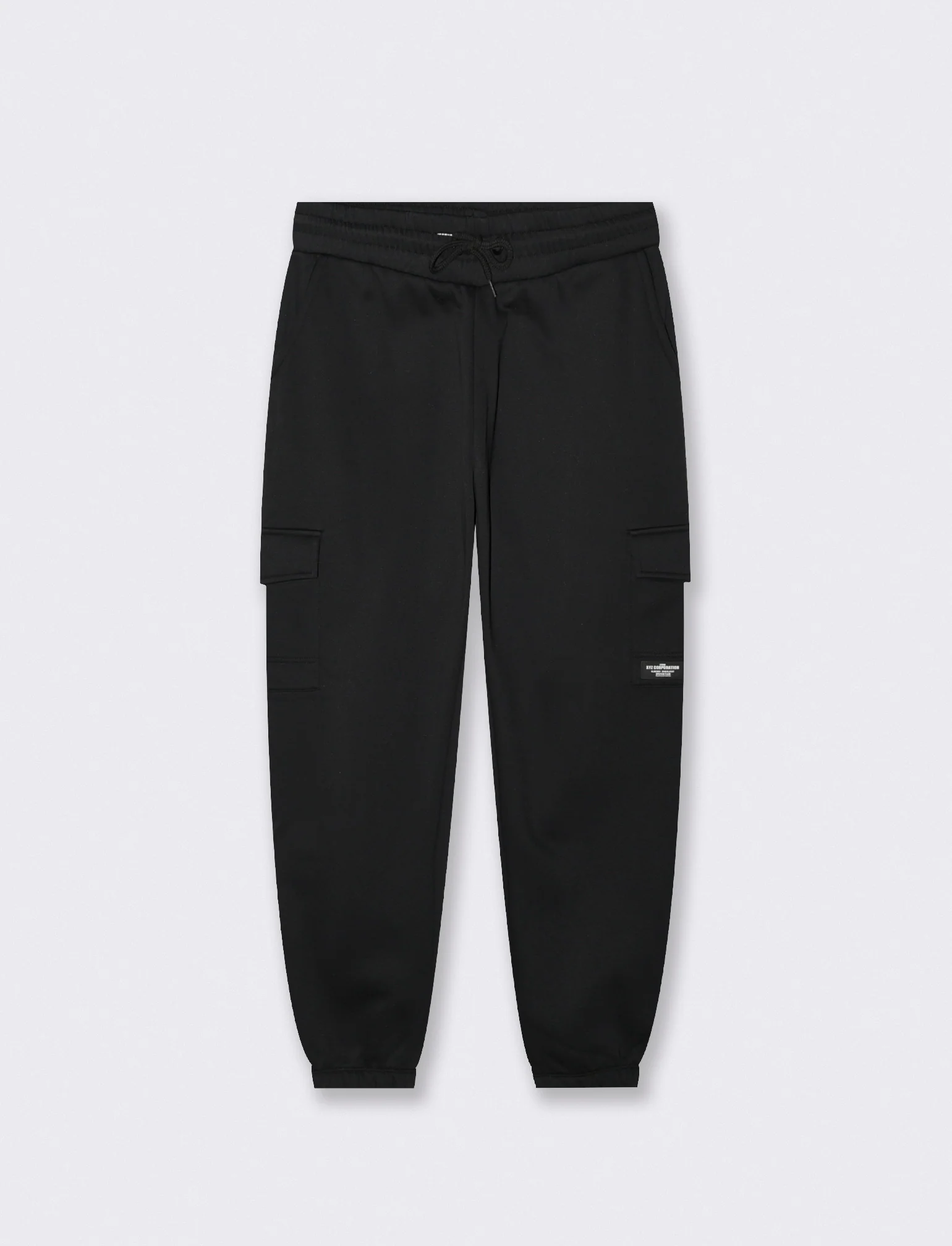 Pantaloni in felpa con tasconi laterali - Nero
