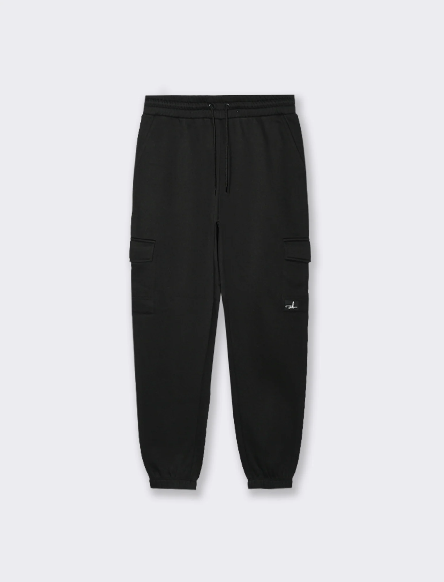 PANTALONI IN FELPA CON TASCONI - Nero
