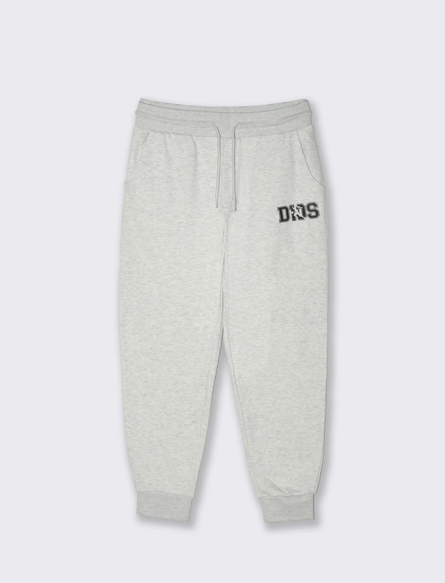 PANTALONI IN FELPA CON VITA JOGGER E STAMPE DIOS - Grigio mel.