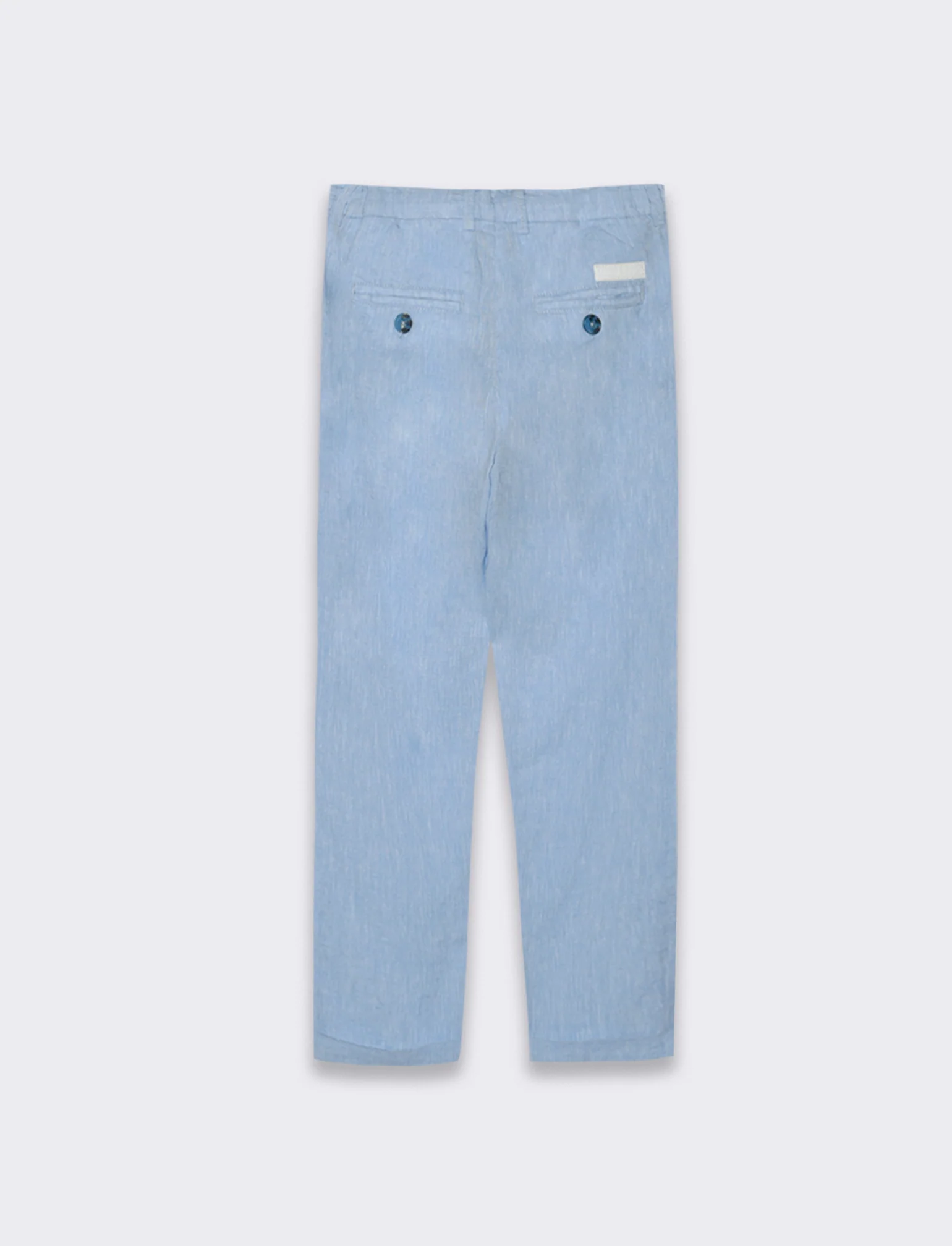Pantaloni in lino da bambino - Celeste - Image 4