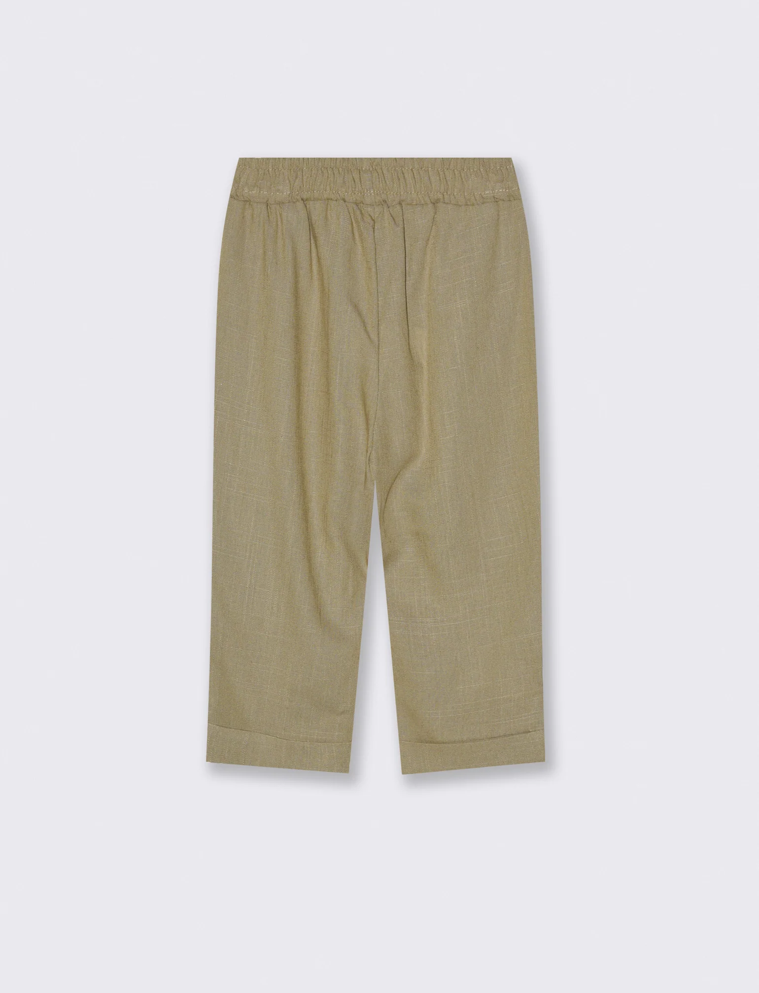 pantaloni in misto lino - Beige - Image 2