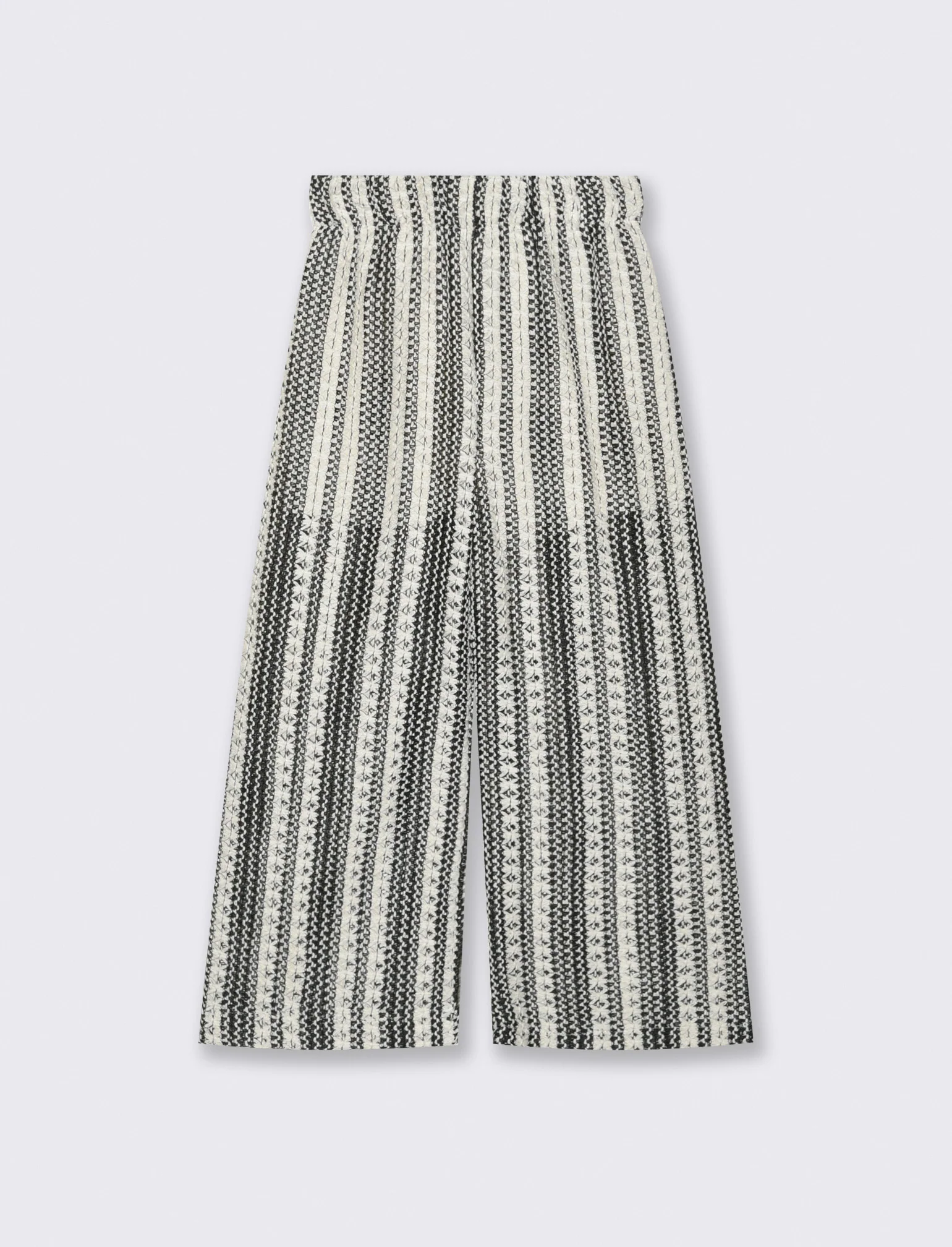 Pantaloni in tessuto a rete traforato. - Fantasia - Image 2